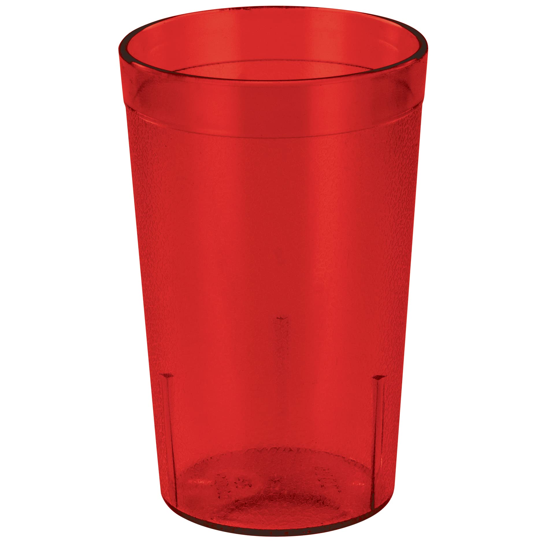 Winco 12-Oz Pebbled Red Tumblers - Durable Drinking Glasses for Coffee, Tea, Juice - Perfect for Home, Office, Restaurant & Outdoor Use