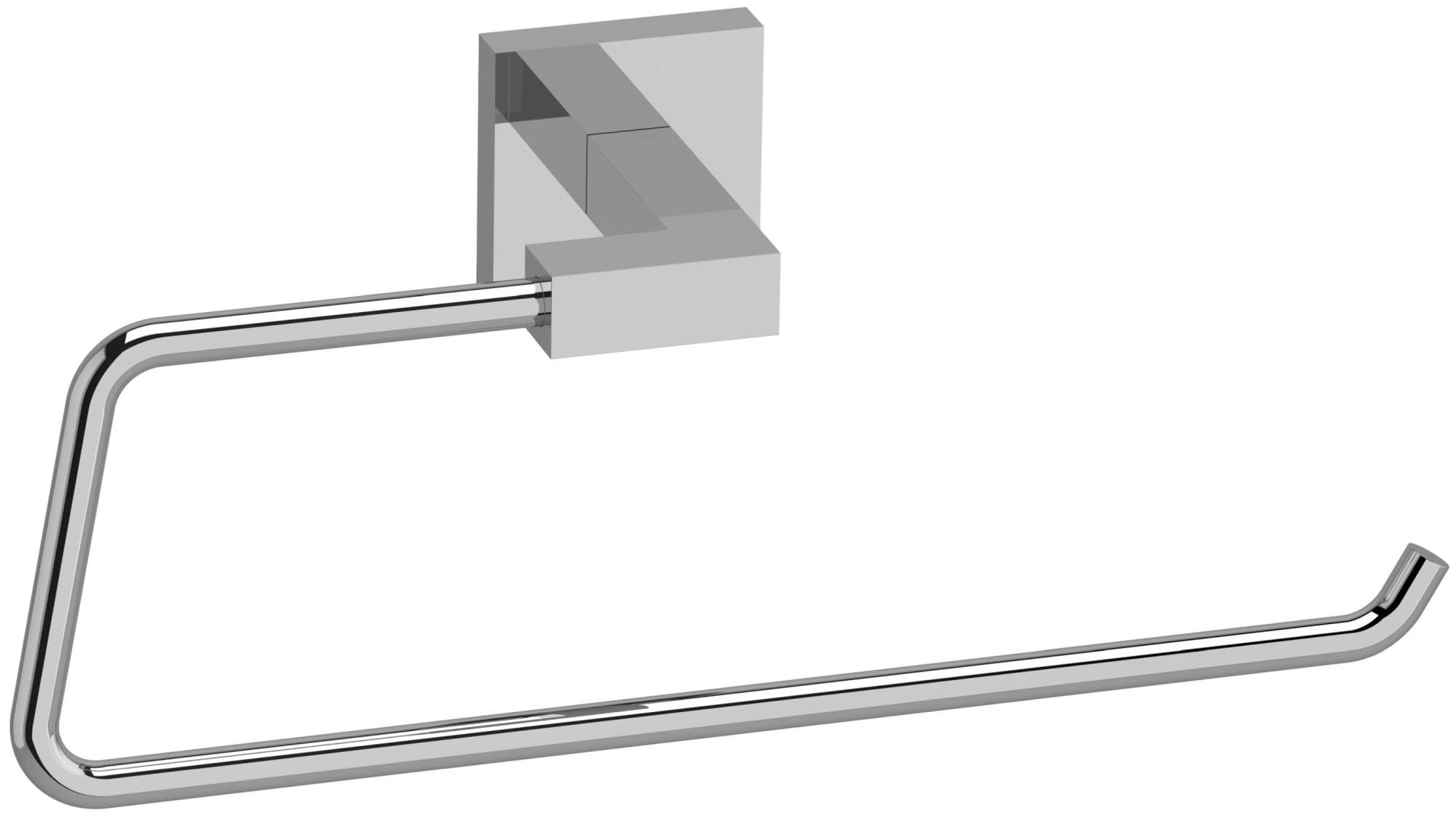 Riobel KS7C Chrome Towel Ring - Modern Bathroom Accessory for Hand & Kitchen Towels, Perfect for Home & Hotel Decor