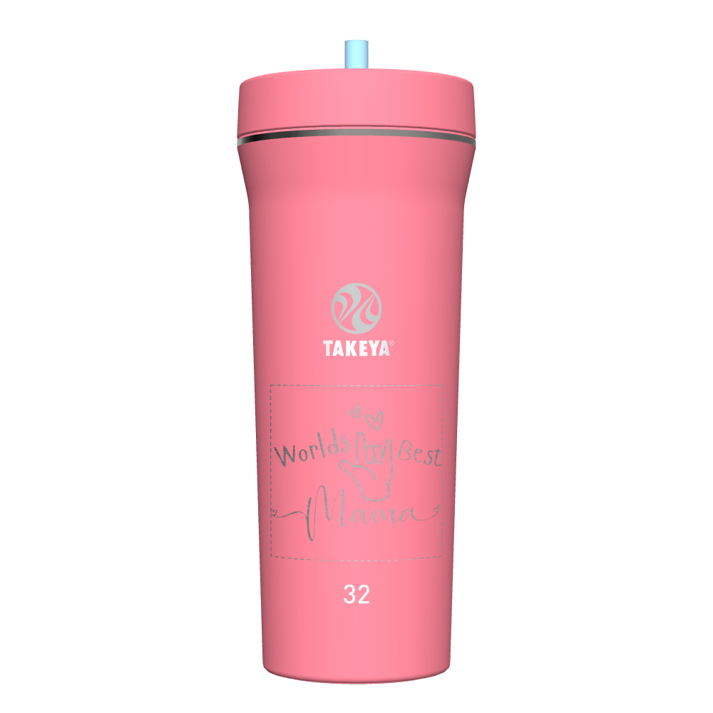 32 oz Customizable Straw Tumbler with Lid - Insulated Stainless Steel Water Bottle for Hot & Cold Drinks - Perfect for Gym, Office, Travel & Outdoor Activities