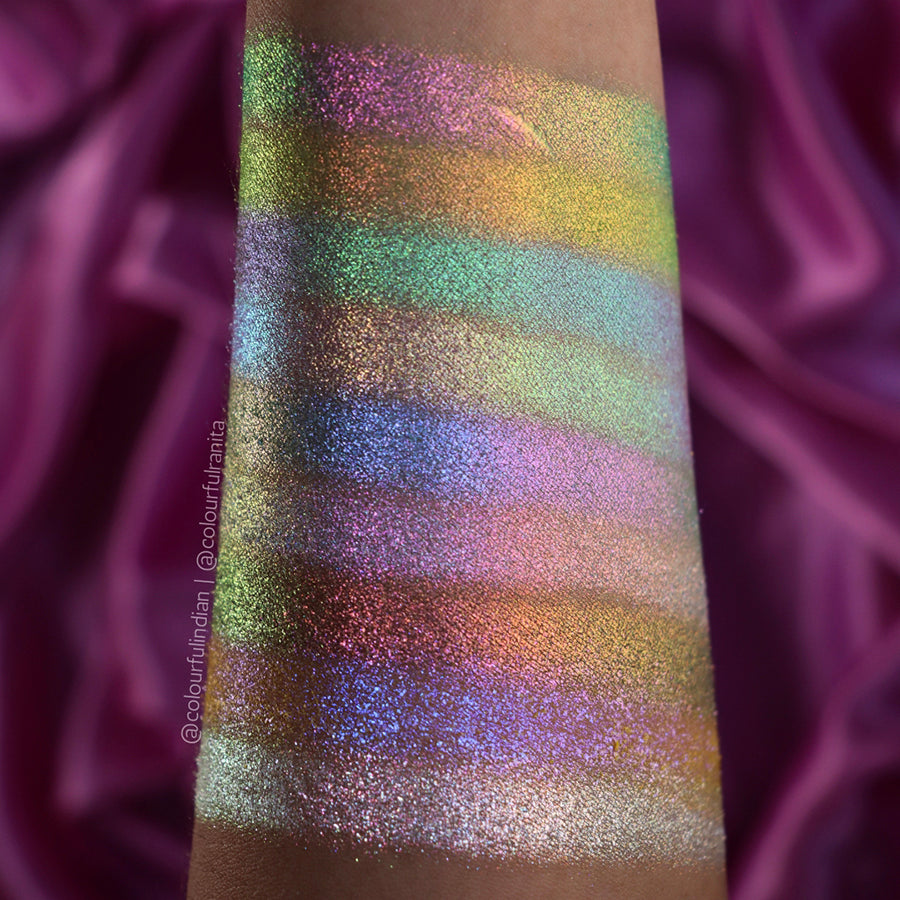 Badtothebrow Multichromatic Light Scattering Eyeshadow Palette - Vibrant Makeup for Party, Festival & Special Occasions