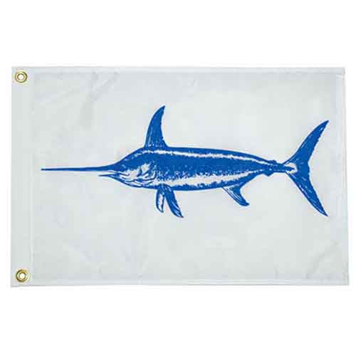 Premium Swordfish Outrigger Flag - High Visibility Fishing Flag for Boats & Offshore Angling - Perfect for Deep Sea Fishing & Tuna Hunting