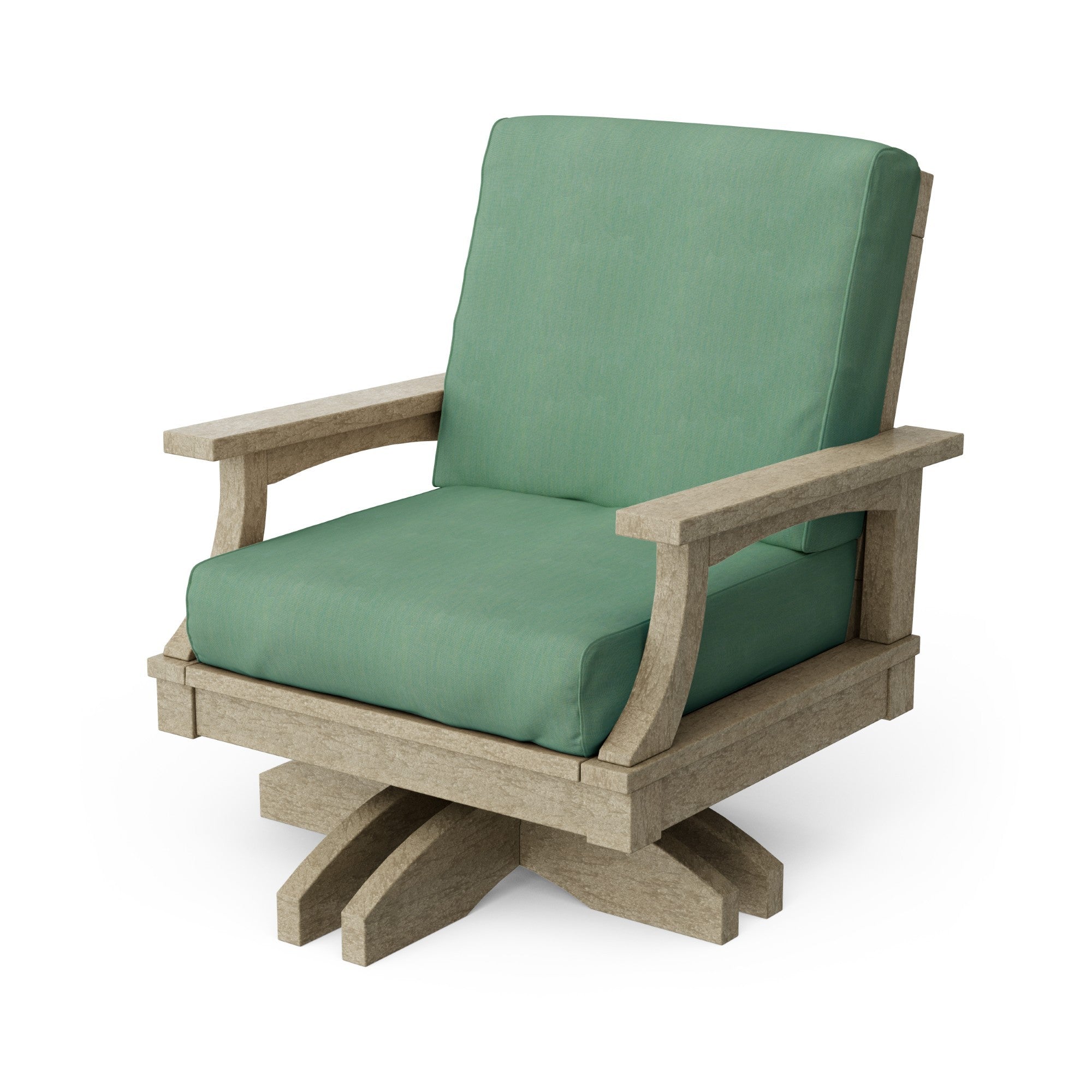 Heritage Deep Seating Swivel Chair - 360° Rotating Patio Lounge Chair with Cushions, Weather-Resistant Outdoor Furniture for Garden, Poolside & Backyard Relaxation