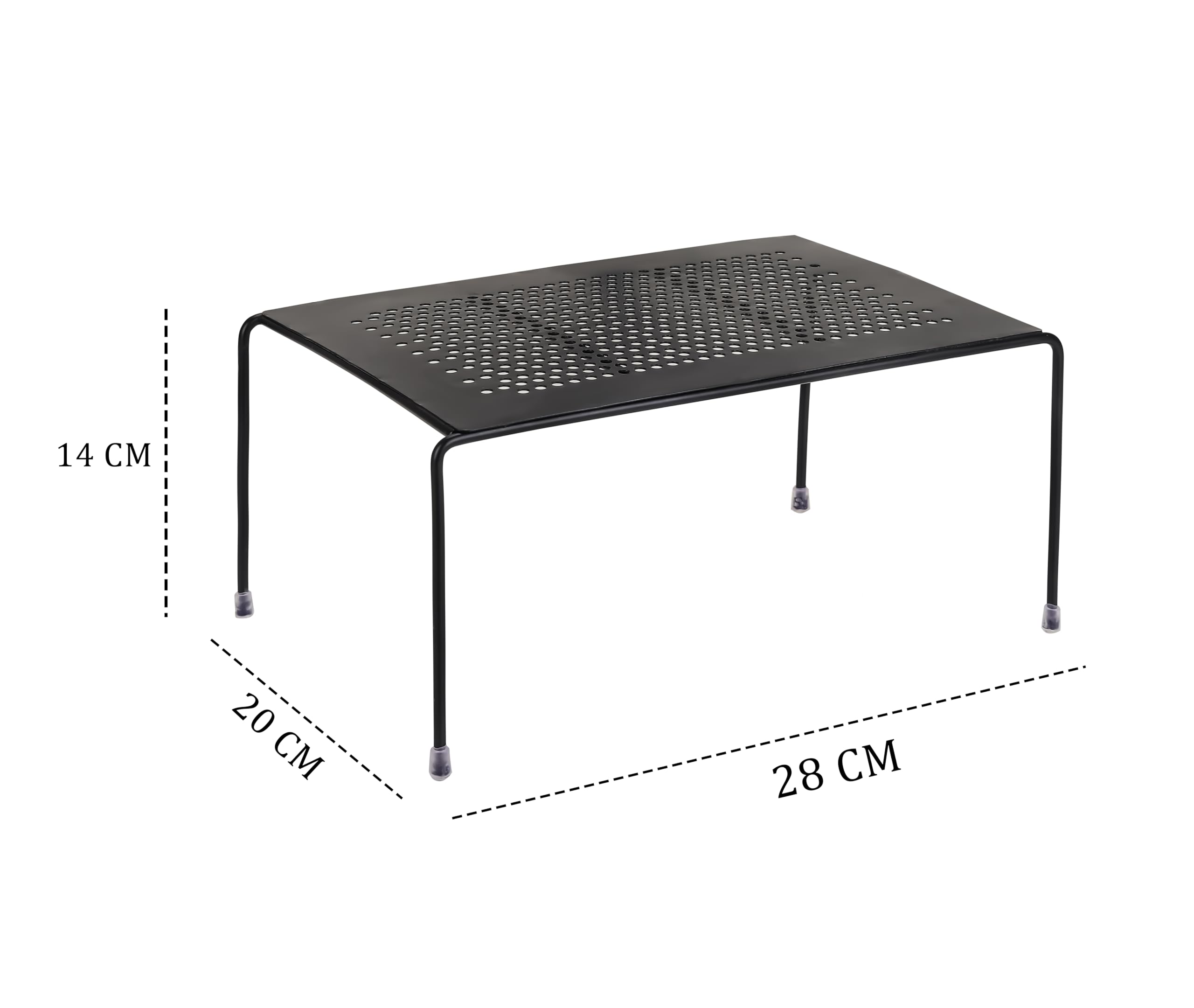 AB99 COLLECTION Metal Kitchen Dish Rack - Space Saving Utensil Organizer & Cookware Storage Stand for Plates, Bowls & Food | 2-Tier Cabinet Shelf for Countertop | Perfect for Small Kitchens & Apartment Living (Black, Pack of 1)