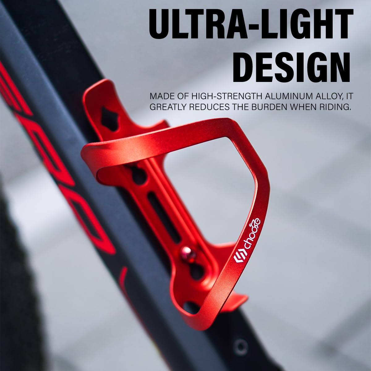 Chooee Bike Water Bottle Holder - Aluminum Bicycle Water Bottle Cage for Road & Mountain Bikes (2-Pack) | Lightweight, Durable Cycling Accessory for Hydration on Long Rides & Commutes