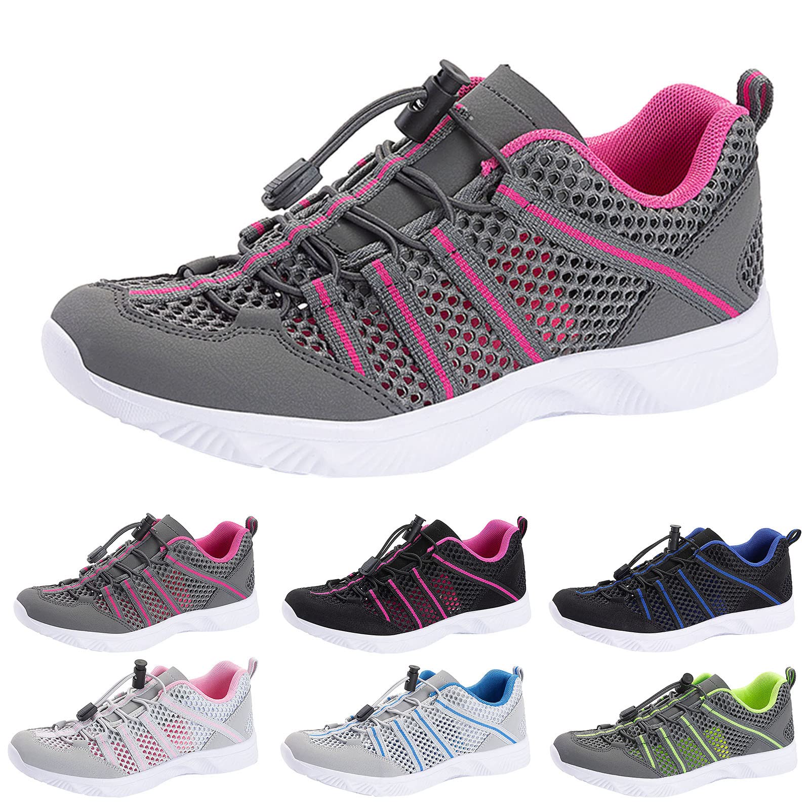 White Women's Platform Sneakers - Comfortable Athletic Running Shoes for Gym, Hiking & Casual Wear | Spring Training Shoes with Slip-On Design for Sports & Leisure Activities