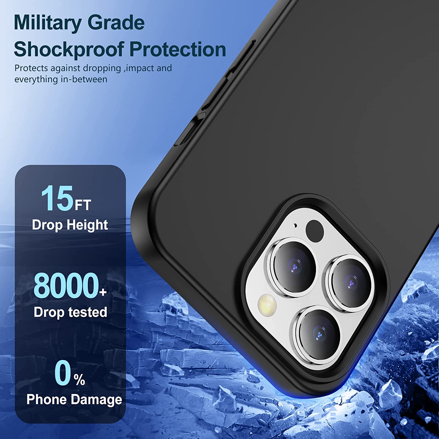 Premium iPhone 14 Pro Case - Liquid Silicone Shockproof Cover with Soft Rubber Finish in Black | Perfect for Everyday Protection & Drop Resistance