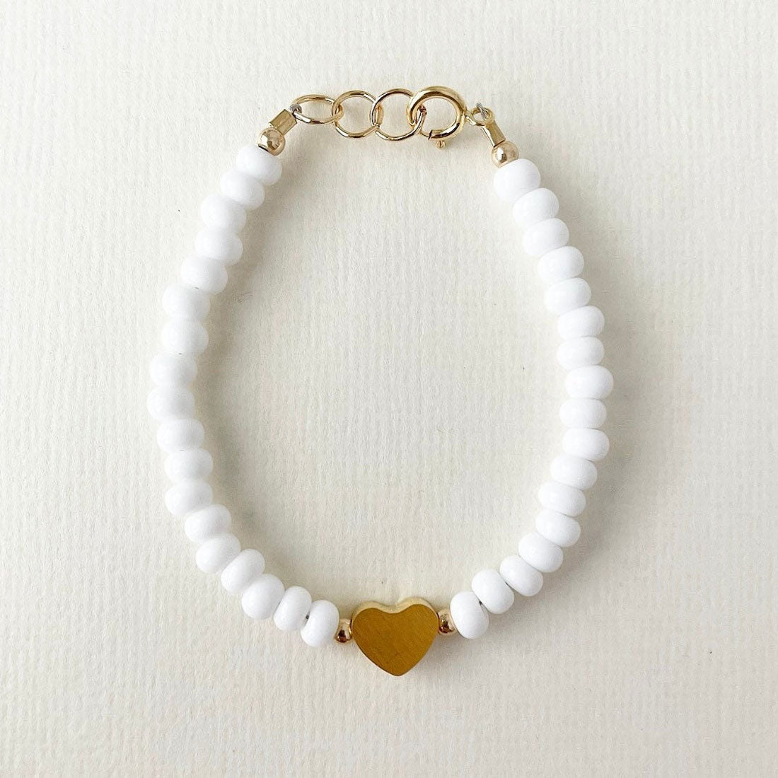 Baby Bracelet - Heart of Gold Charm for Newborns & Infants | Perfect Christening, Baptism & First Birthday Gift