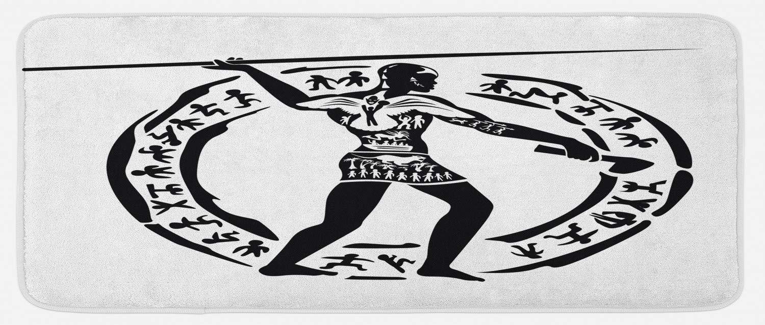 Ambesonne Non-Slip Hunting Theme Kitchen Mat - 47