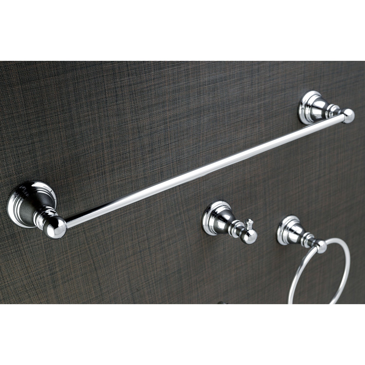 American Classic BAHK192478C 4-Piece 18-Inch Towel Bar Bathroom Accessory Set in Polished Chrome - Perfect for Modern Bathrooms, Spas, and Guest Suites