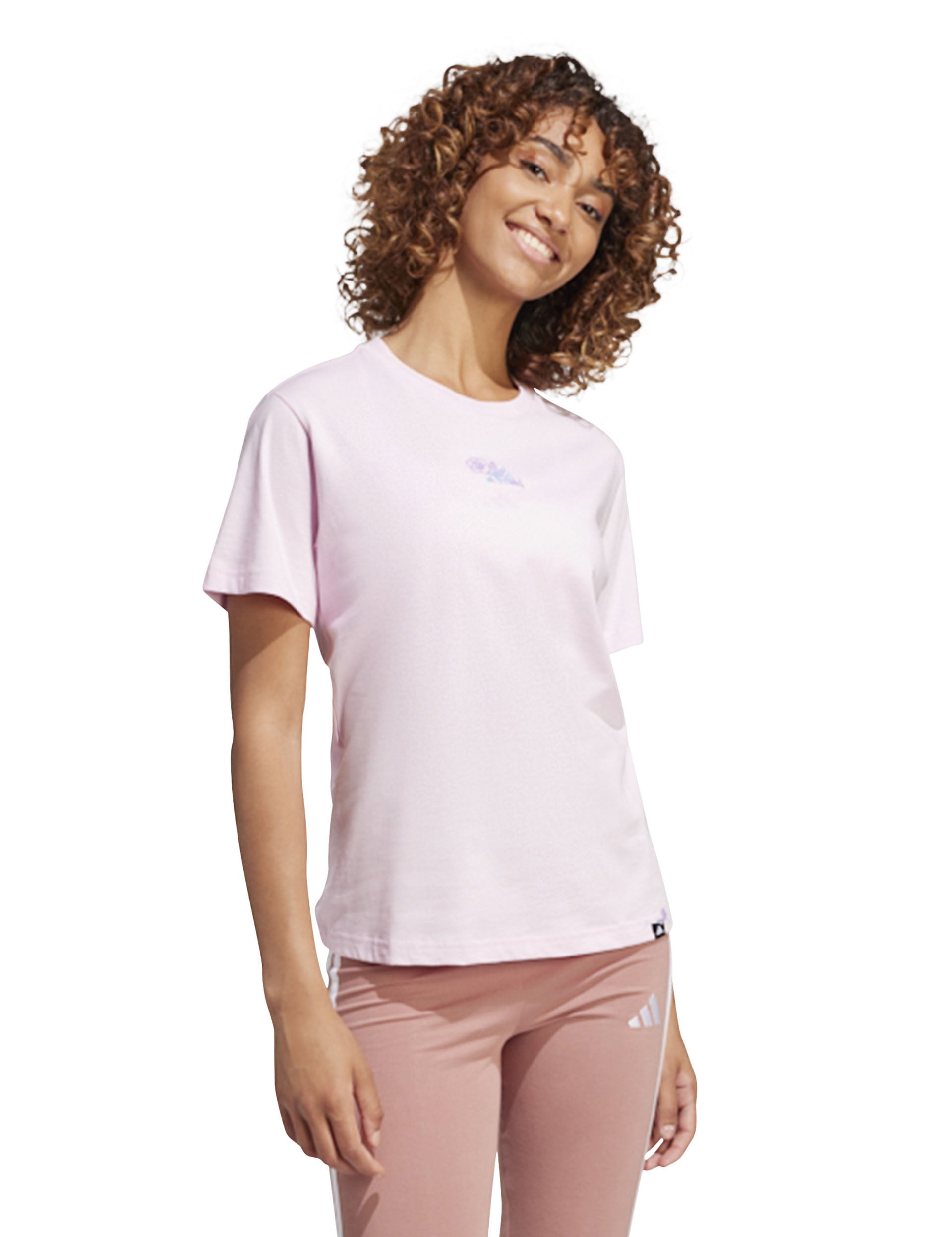 Lounge Mini Graphic T-Shirt for Women - Soft Cotton Casual Tee in Clear Pink | Perfect for Everyday Wear, Outings & Relaxing at Home