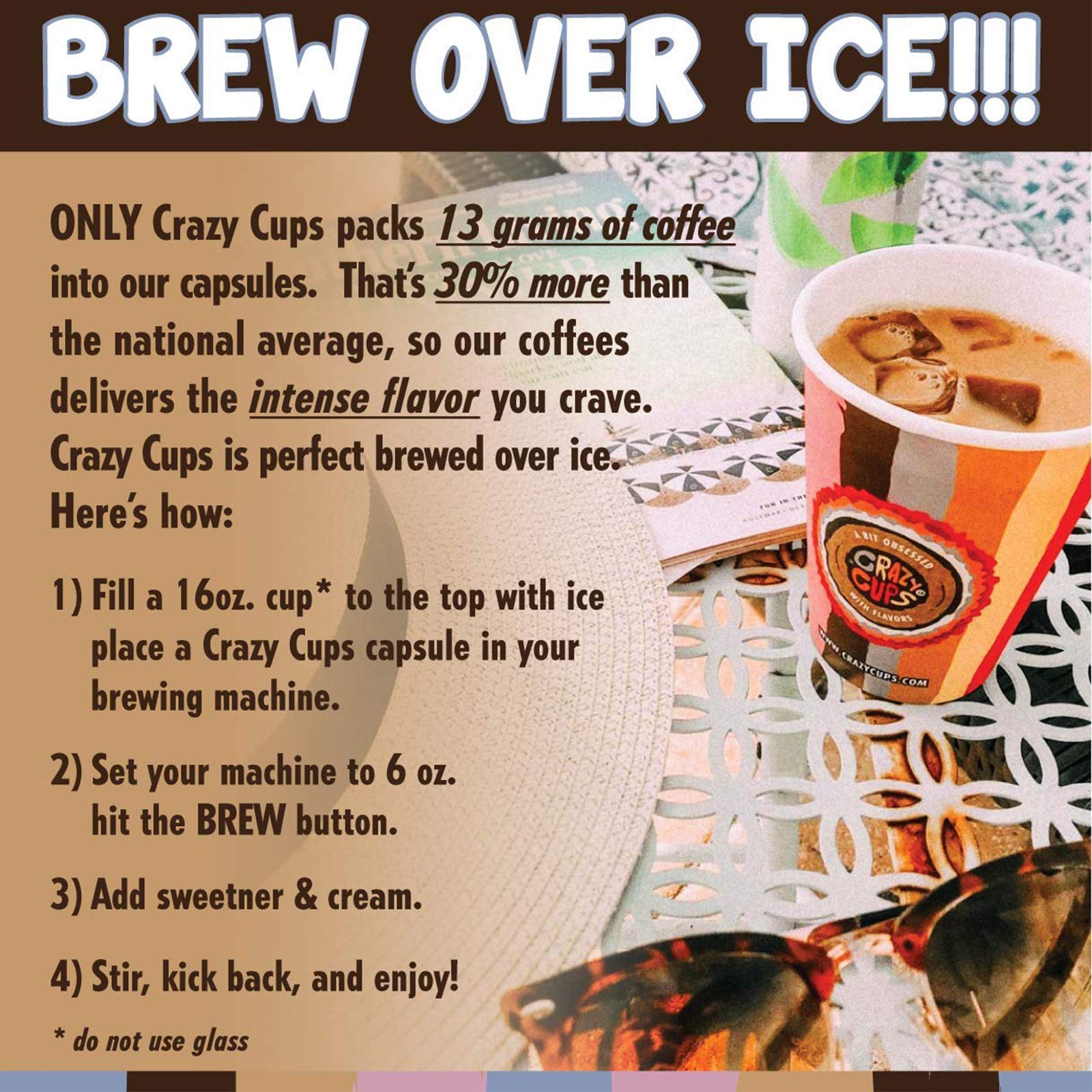 Crazy Cups Flavored Marshmallow Mocha Chocolate Coffee Pods - Medium Roast Single Serve K-Cups for Keurig Machines | 22 Count Recyclable Pods | Perfect for Hot or Iced Coffee at Home, Office or Travel