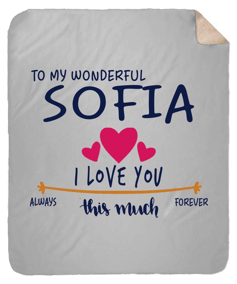 Personalized Plush Fleece Blanket with First Name - 60x80 Inch Soft TV Blanket for Couples & Families | Perfect Gift for Anniversaries, Valentine's Day & Cozy Movie Nights