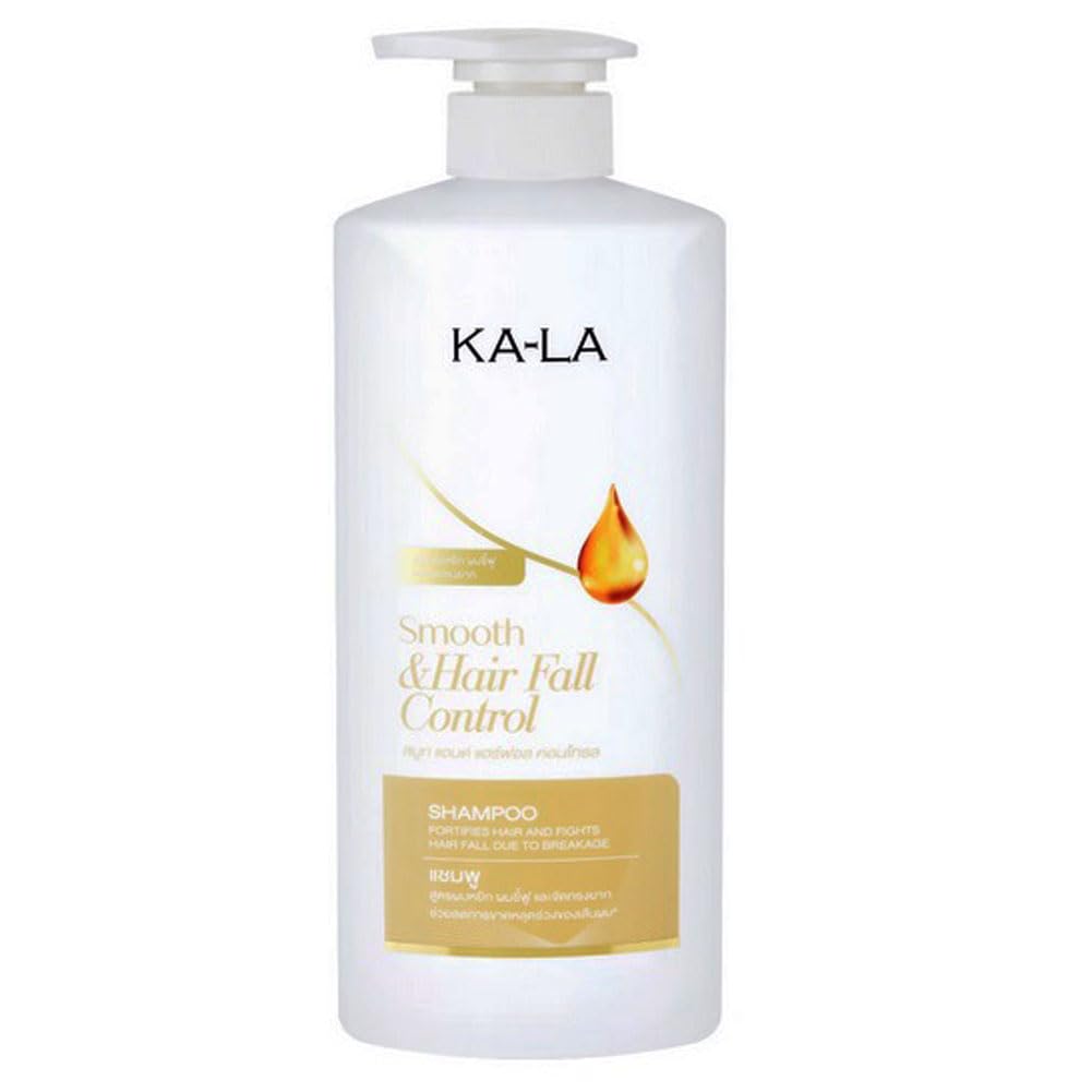 KA-LA Smooth & Hairfall Control Shampoo 410ml - Anti-Frizz & Hair Loss Treatment for Women & Men - Sulfate-Free & Natural Ingredients - For Dry, Damaged & Thinning Hair - Salon Quality Hair Care at Home