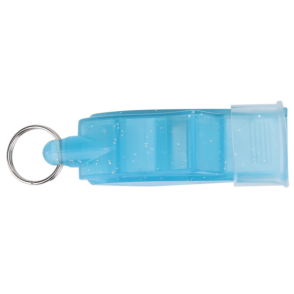 Dilwe Survival Whistle - Premium Sports Referee Whistle with Lanyard & Teeth Guard - Emergency Safety Whistle for Lifeguards, Coaches, Hiking & Outdoor Activities (Light Blue) - Perfect for Football, Basketball Games & Survival Kits