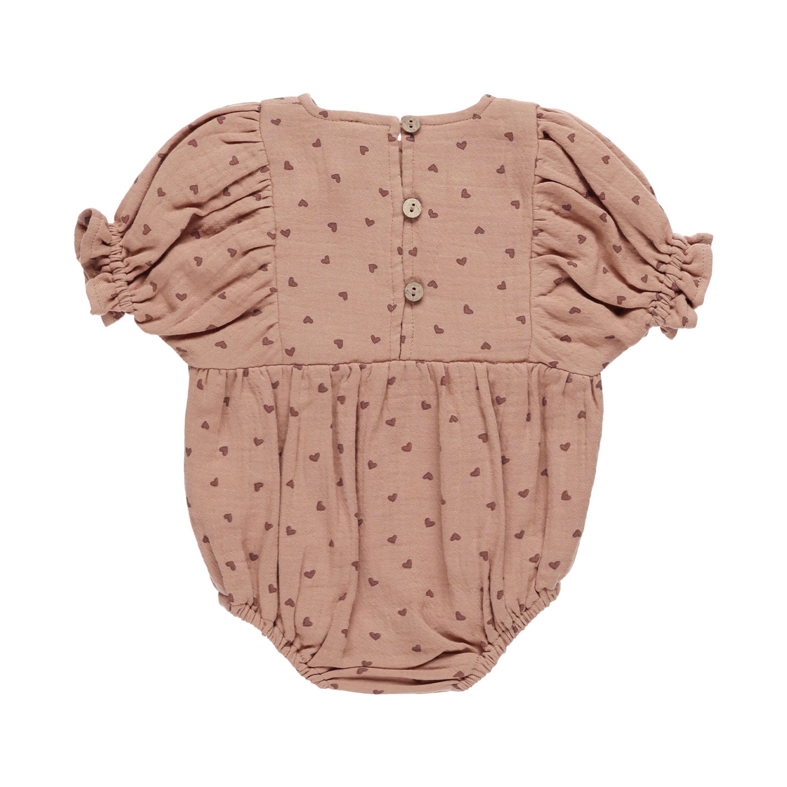 Cosette Romper with Hearts & Rose Print - Final Sale | Cute Baby Outfit for Special Occasions & Photoshoots