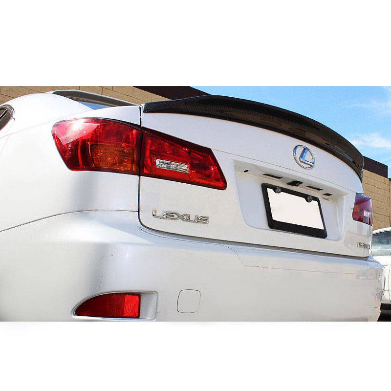 2006-2013 Lexus IS IS F Sport V2 Style Rear Spoiler - Unpainted Black ABS Plastic Car Spoiler for Enhanced Aerodynamics & Sporty Look - Perfect for Street Racing & Car Customization