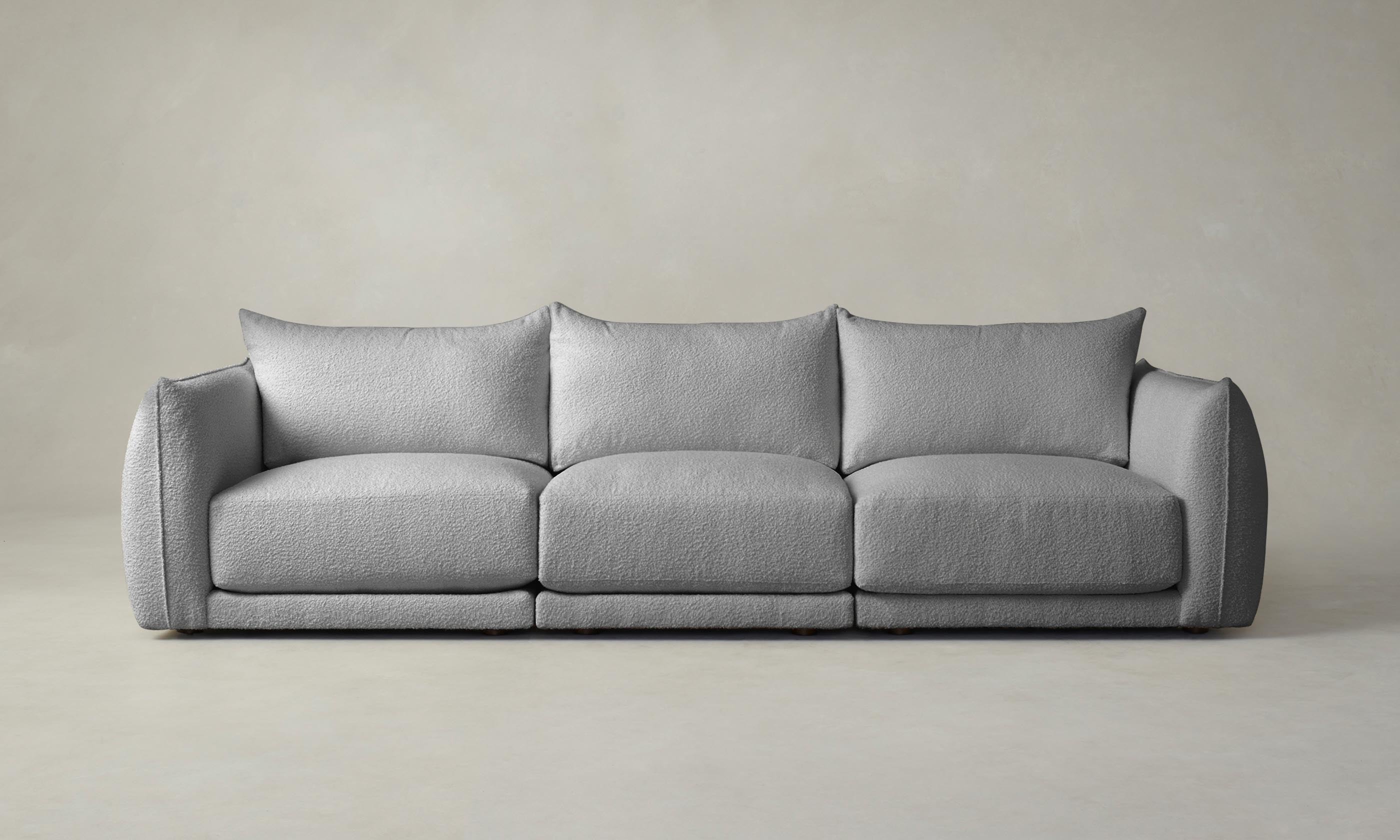 Luxury Italian Bouclé Modular Sectional Sofa with Waterfall Edge - Perfect for Modern Living Room & Lounge Areas