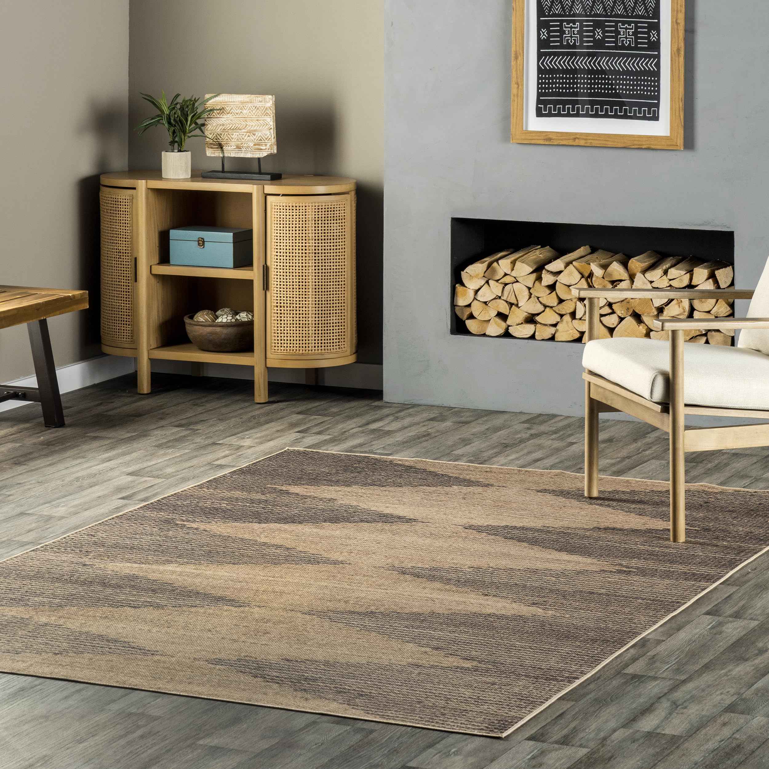 nuLOOM 8' x 10' Easy-Jute SuperiorWash Machine Washable Non-Slip Area Rug - Natural Dori Color for Living Room, Bedroom, Nursery & Kids Room - Perfect for Home Decor & High Traffic Areas