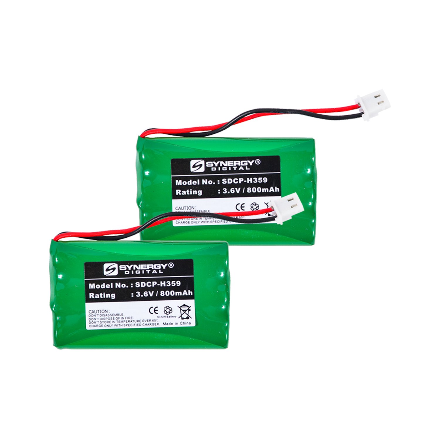 Sharp UXBA01 Cordless Phone Battery Combo Pack - 2 x SDCP-H359 Replacement Batteries for Panasonic Phones - Perfect for Home & Office Use