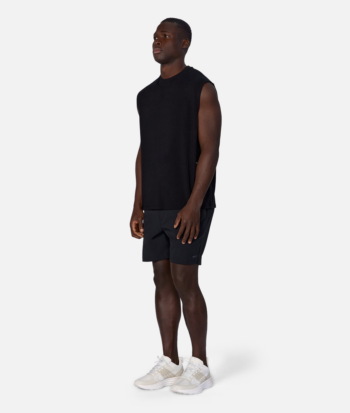 Freeman Sleeveless Tee for Men - Breathable Black Workout Shirt | Gym, Running & Outdoor Activities