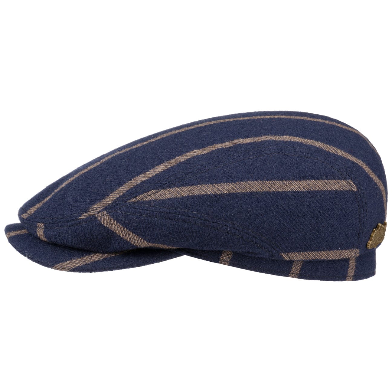 Stetson Men's Wool Flat Cap with Contrast Stripes - Classic Vintage Style for Casual Wear, Outdoor Activities & Fashion Accessories