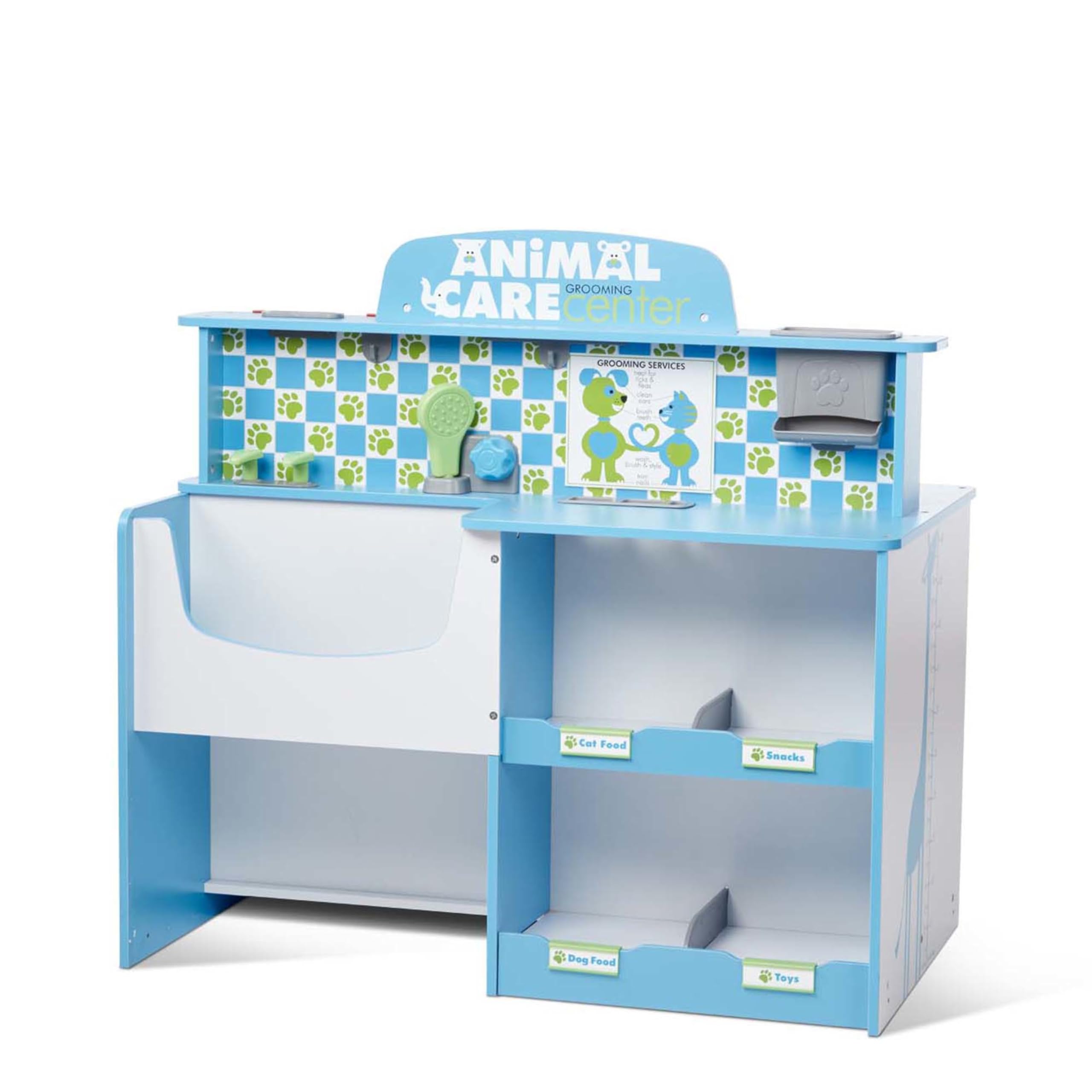 Melissa & Doug Wooden Animal Care Veterinarian & Groomer Activity Center - Pretend Play Vet Set for Kids with Stuffed Animals | Perfect for Imaginative Play, Role-Playing Games & Early Childhood Development