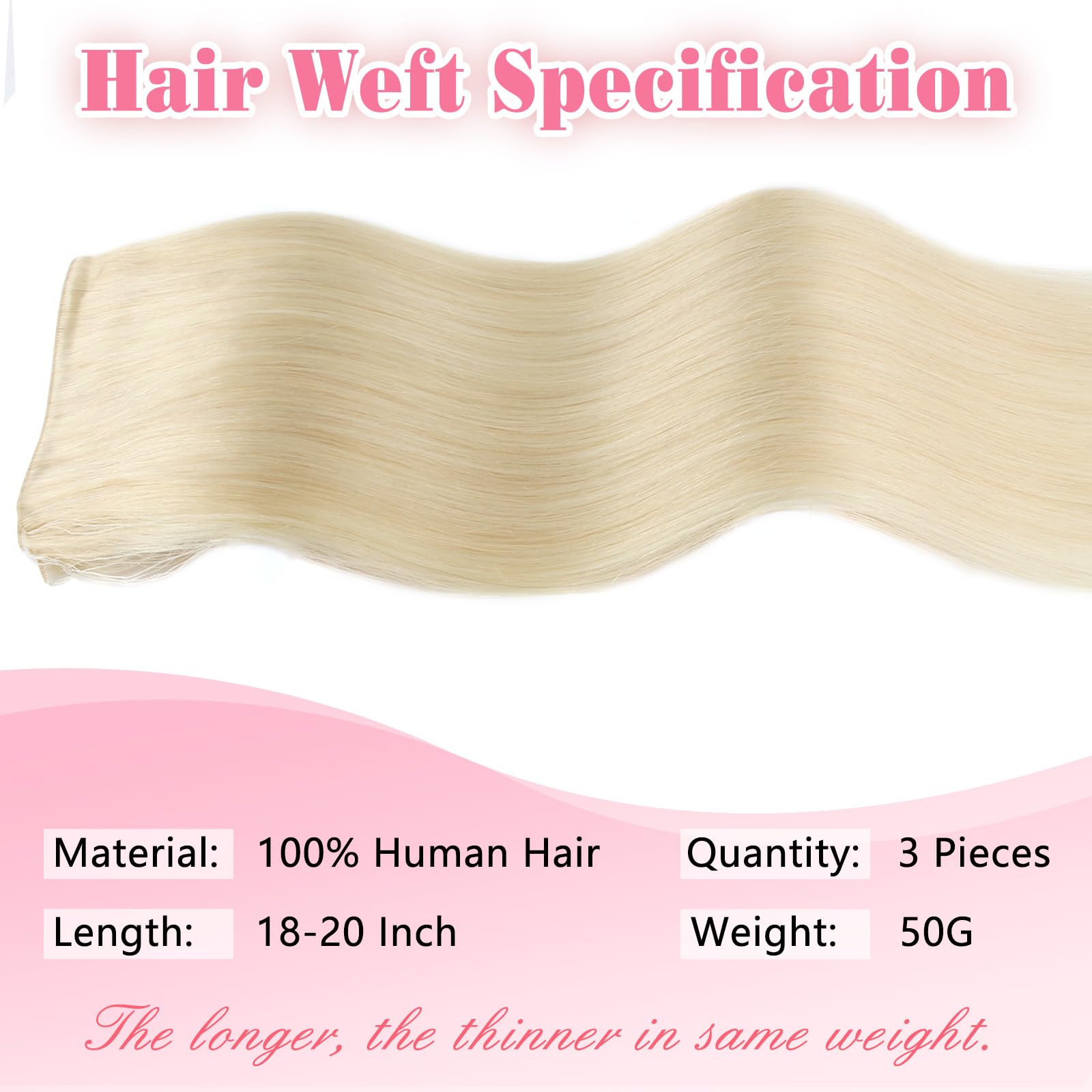 ABH AMAZINGBEAUTY Sew-in Hand-Tied Weft Hair Extensions 20