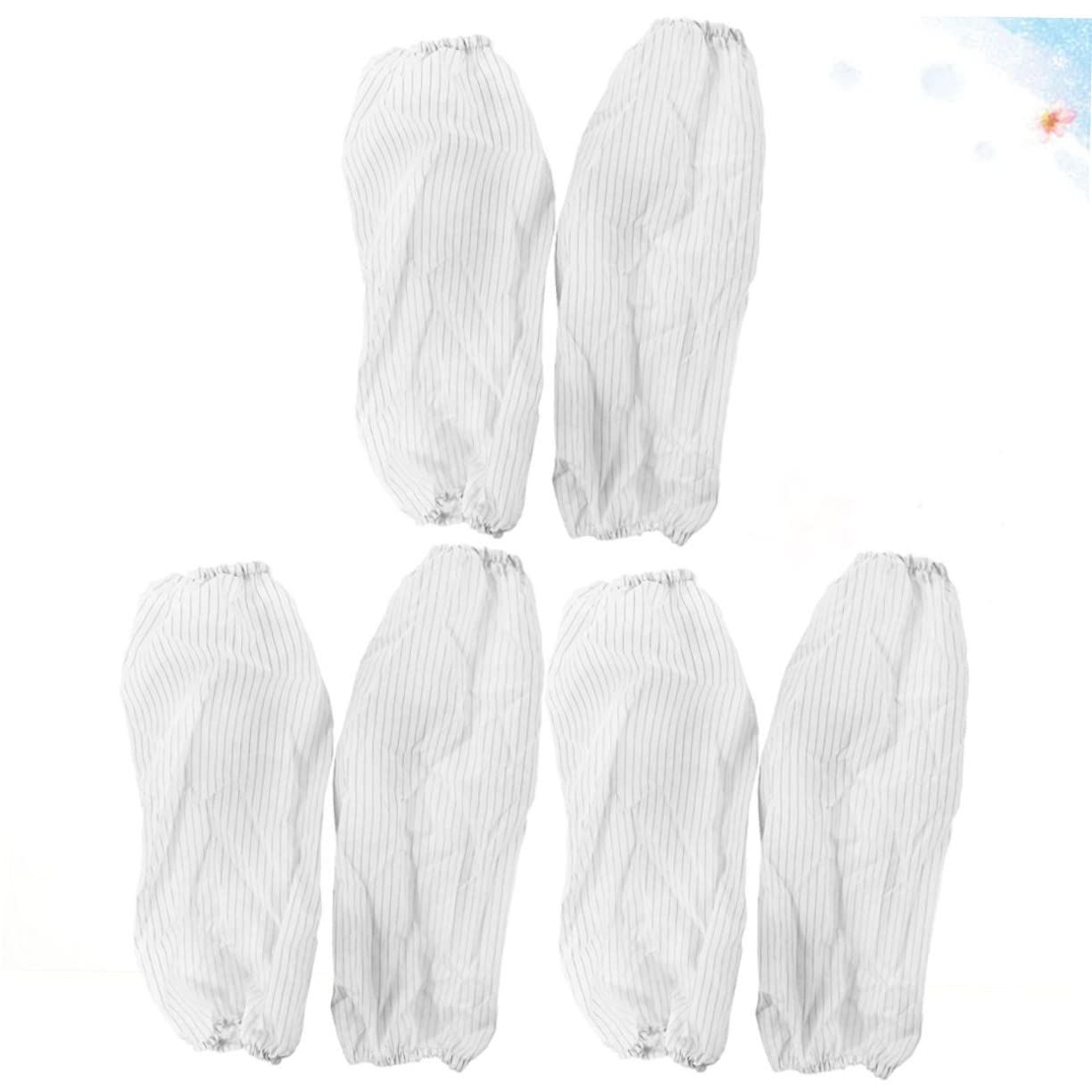 GALPADA 3 Pairs Oil Resistant Arm Sleeves - Protective Work Sleeves with Gloves for Cooking, Cleaning & Kitchen Safety - White Arm Covers for Food Handling & Household Chores
