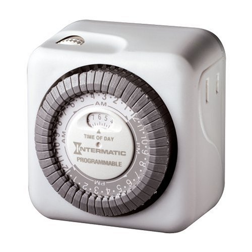 Intermatic TN811C White Programmable Lamp & Appliance Timer - Indoor/Outdoor Light Control, Energy Saving, Vacation Security, Home Automation