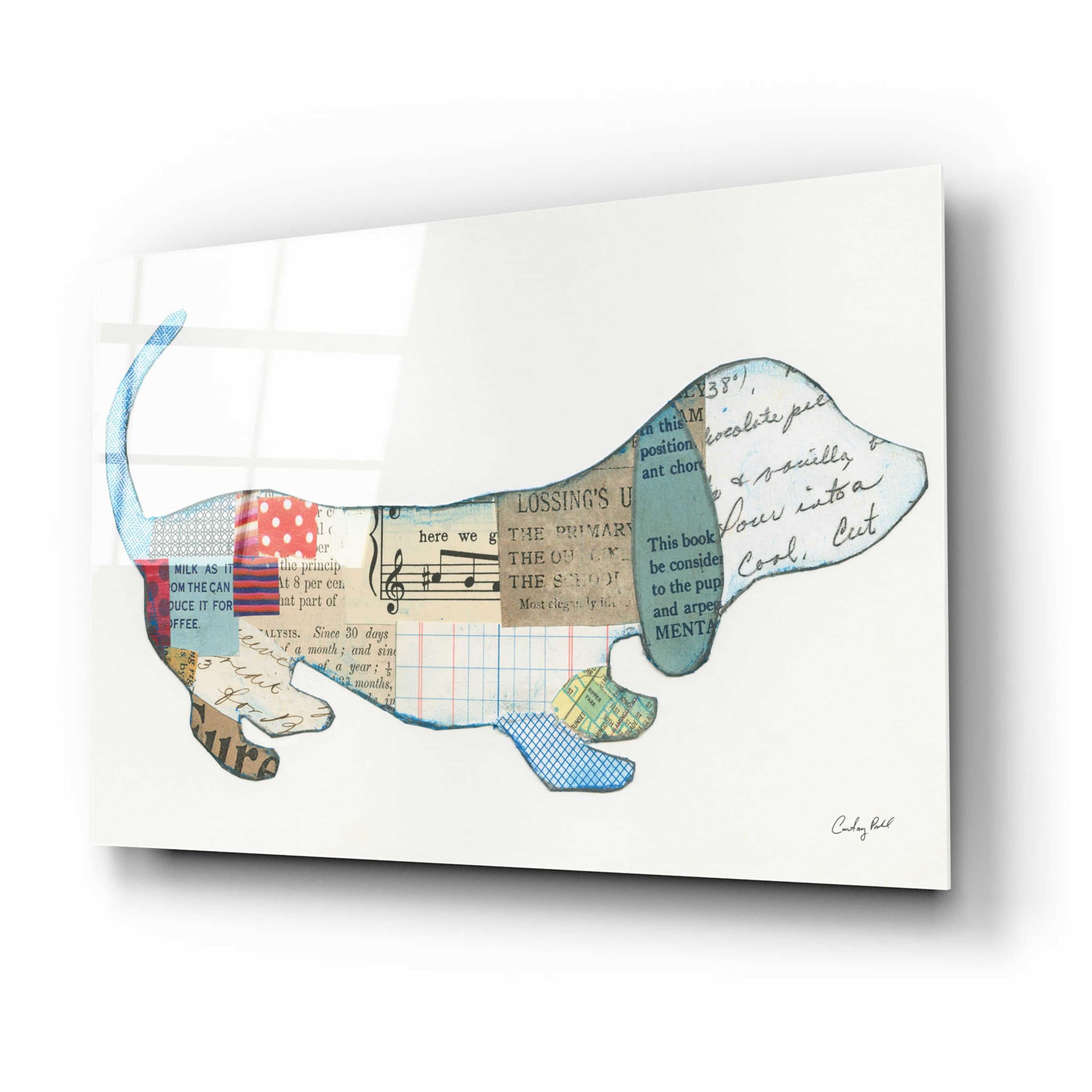 Courtney Prahl 'Good Dog III Crop' Acrylic Glass Wall Art - 24x16 Inches Modern Dog Painting for Living Room, Bedroom & Office Decor
