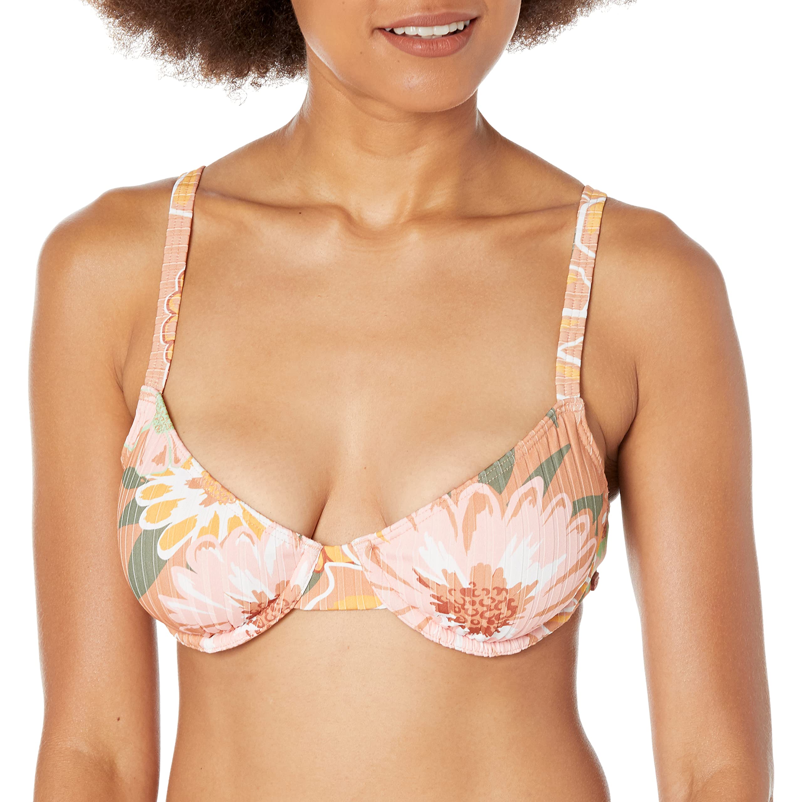 Roxy Women's Standard Ribbed Love The Muse Bikini Top - Comfortable & Stylish Swimwear for Beach, Pool & Summer Vacations