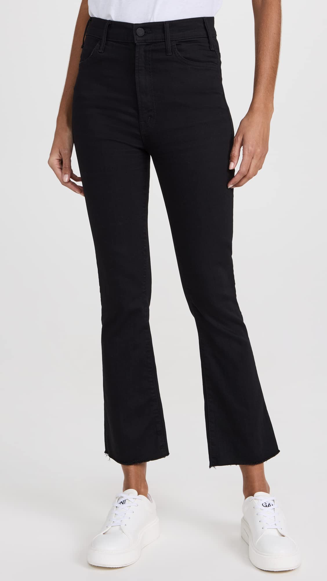 MOTHER Women's The Hustler Ankle Fray Jeans - Distressed Denim Pants for Casual Wear, Street Style & Everyday Outfits