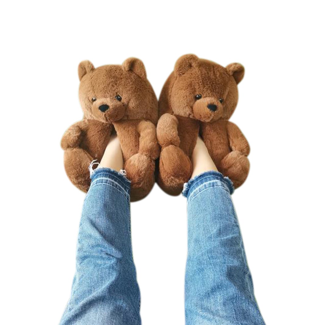 Cozy Women's Teddy Bear Slippers - Soft Plush House Shoes for Indoor Comfort & Warmth - Perfect Gift for Her, Christmas, Valentine's Day & Relaxing at Home