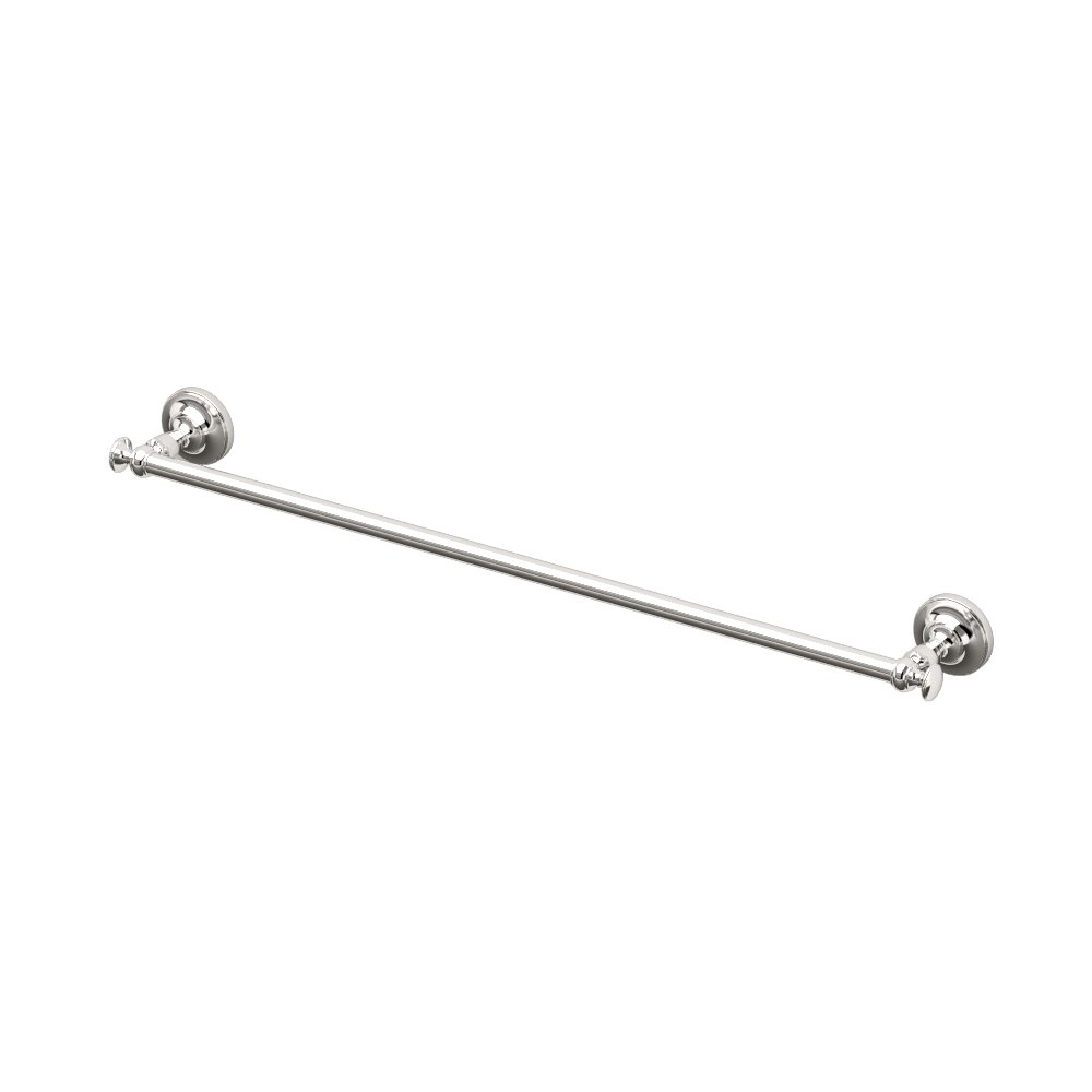 Gatco 4120 Tavern 24-Inch Polished Nickel Wall Mounted Towel Bar - Bathroom Towel Holder for Hand & Bath Towels, Perfect for Vanity & Powder Room Decor