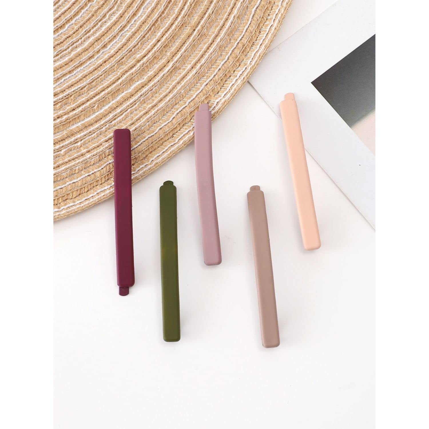 FAMEZA 5-Pack Hair Barrettes & Clips for Women & Teens - Non-Slip Hair Accessories for School, Work & Everyday Styling
