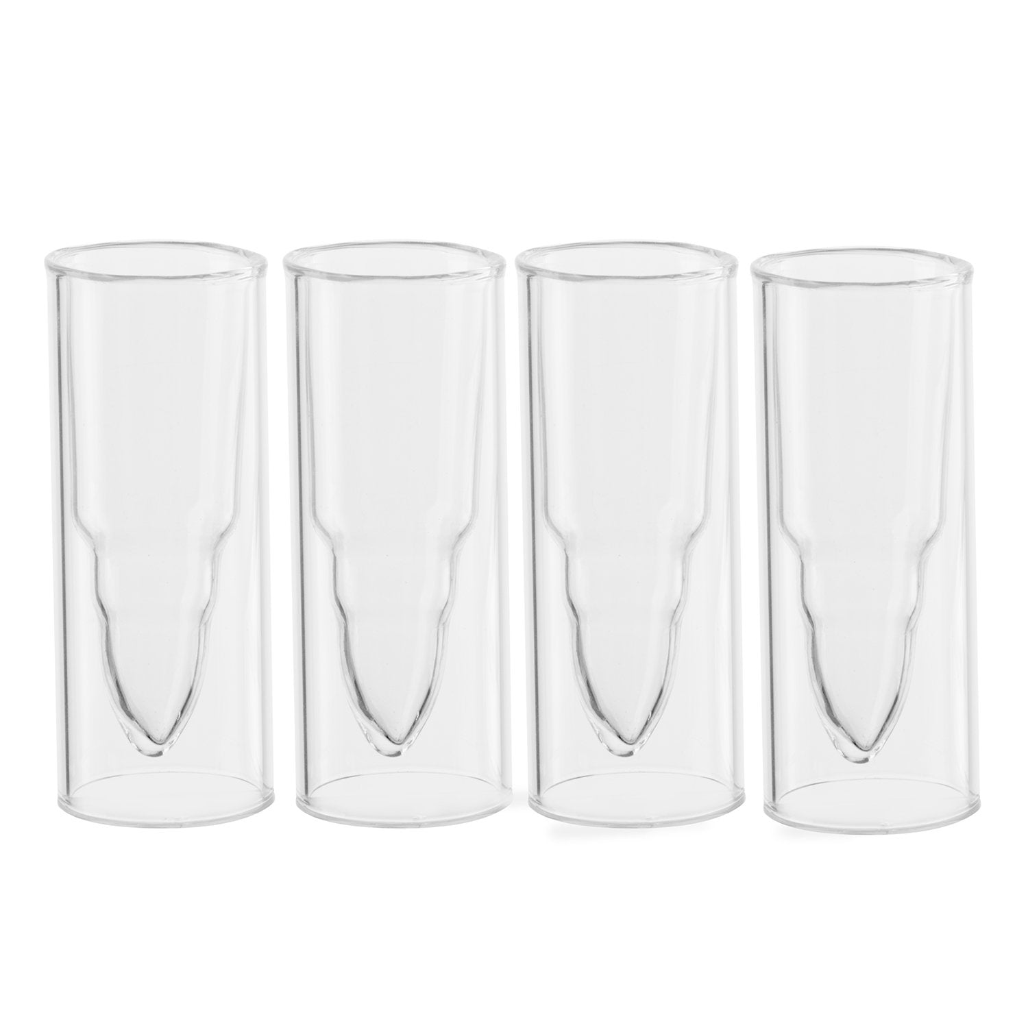 50 Caliber Bullet Shaped Shot Glasses - Unique Military Style Drinking Cups for Whiskey, Tequila & Liquor - Perfect for Parties, Man Cave & Gifts