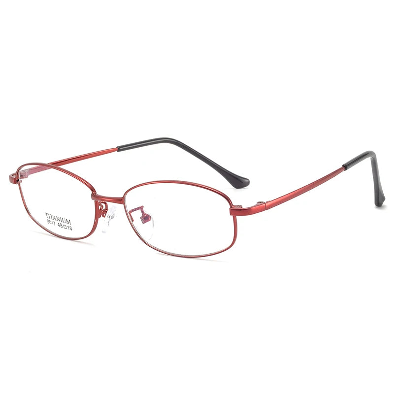 Bclear Women's Full Rim Oval Square Titanium Eyeglasses 48017 - Lightweight & Durable Frame for Work, Reading & Fashion (Available in Multiple Colors)