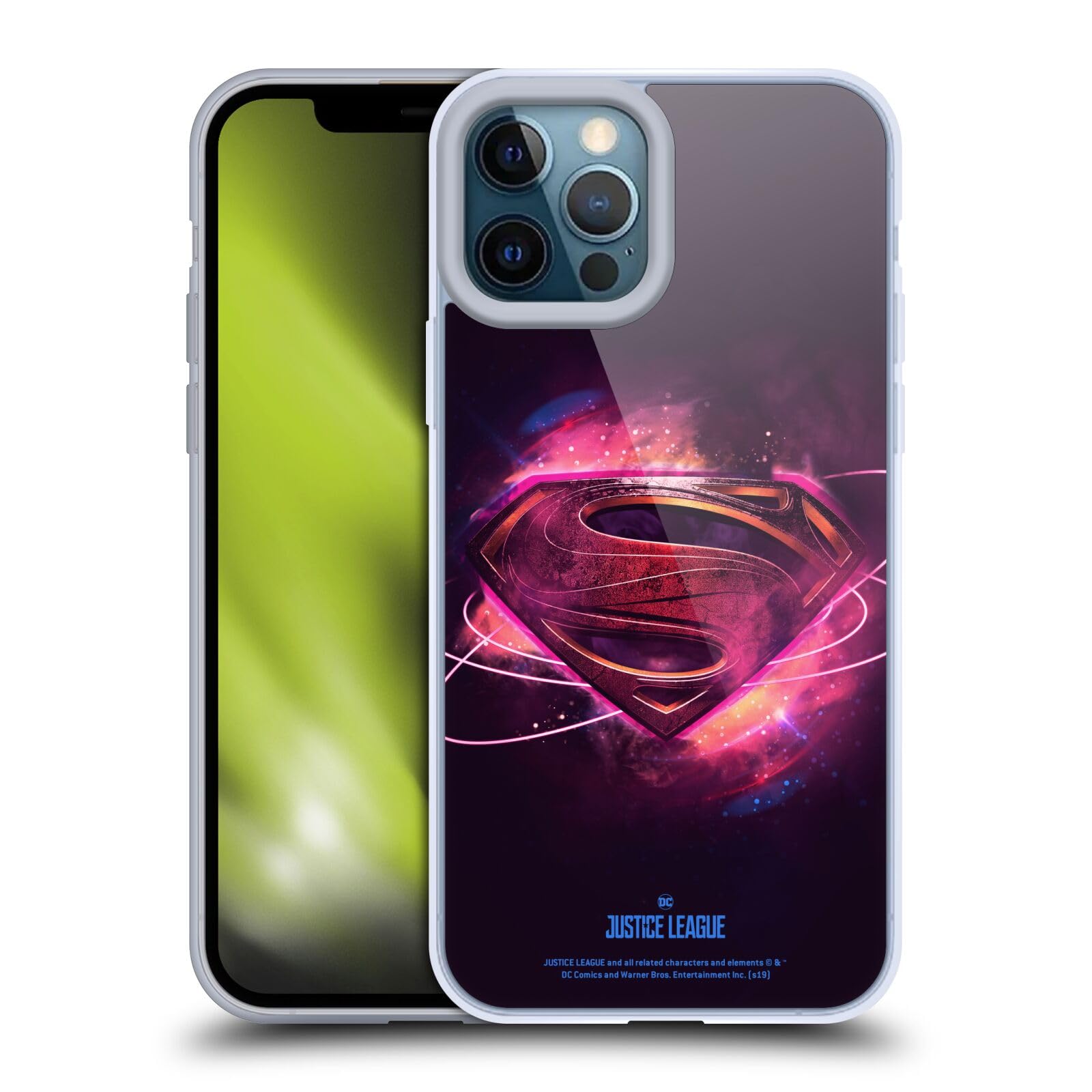 Justice League Movie Superman 2 Logos Soft Gel Case for iPhone 12 Pro Max | Officially Licensed by Head Case Designs | Perfect for Superhero Fans & Daily Protection