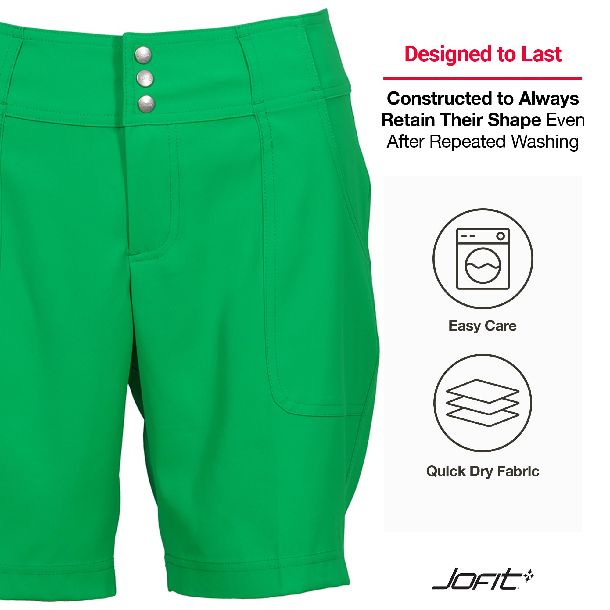 Jofit Women's Golf Shorts - Breathable Athletic Shorts for Golf, Casual Wear & Everyday Comfort | Perfect for Sports, Workouts & Outdoor Activities