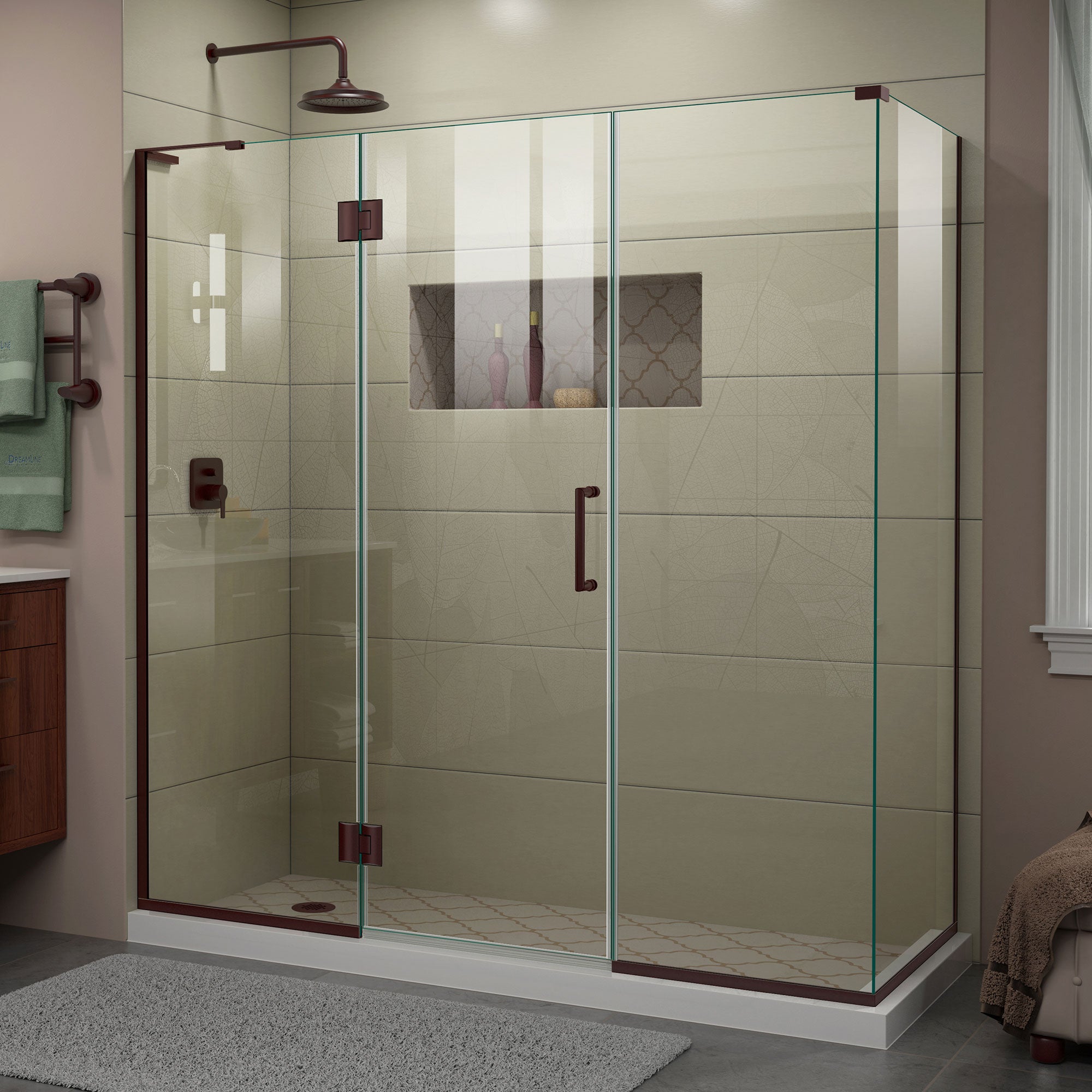 DreamLine Unidoor X Frameless Hinged Shower Enclosure - 70