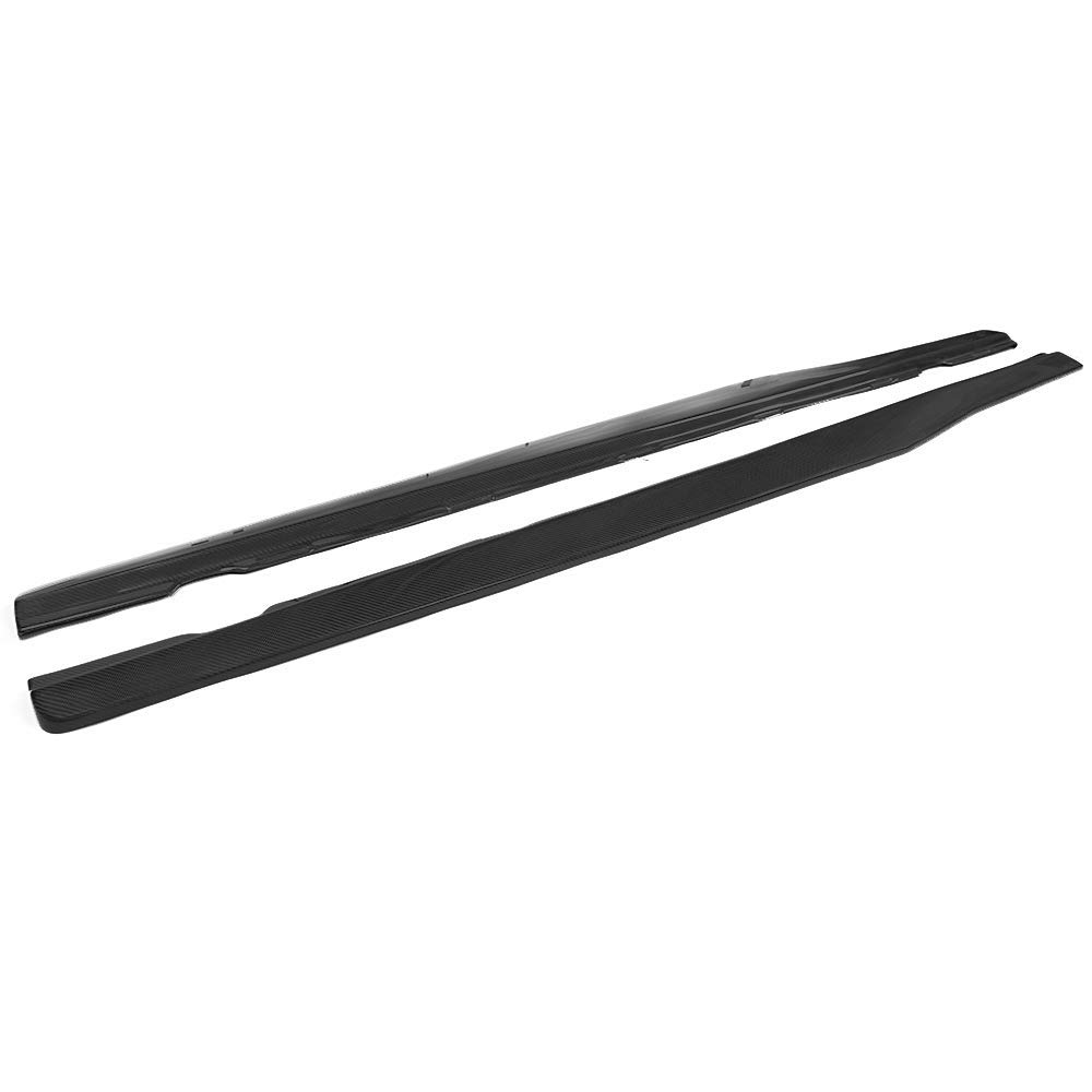 IKON MOTORSPORTS Matte Carbon Fiber Side Skirts for 2010-2015 Chevrolet Camaro - IKON Style Rocker Panel Extensions (Pair) - Perfect for Car Enthusiasts & Street Racing Upgrades