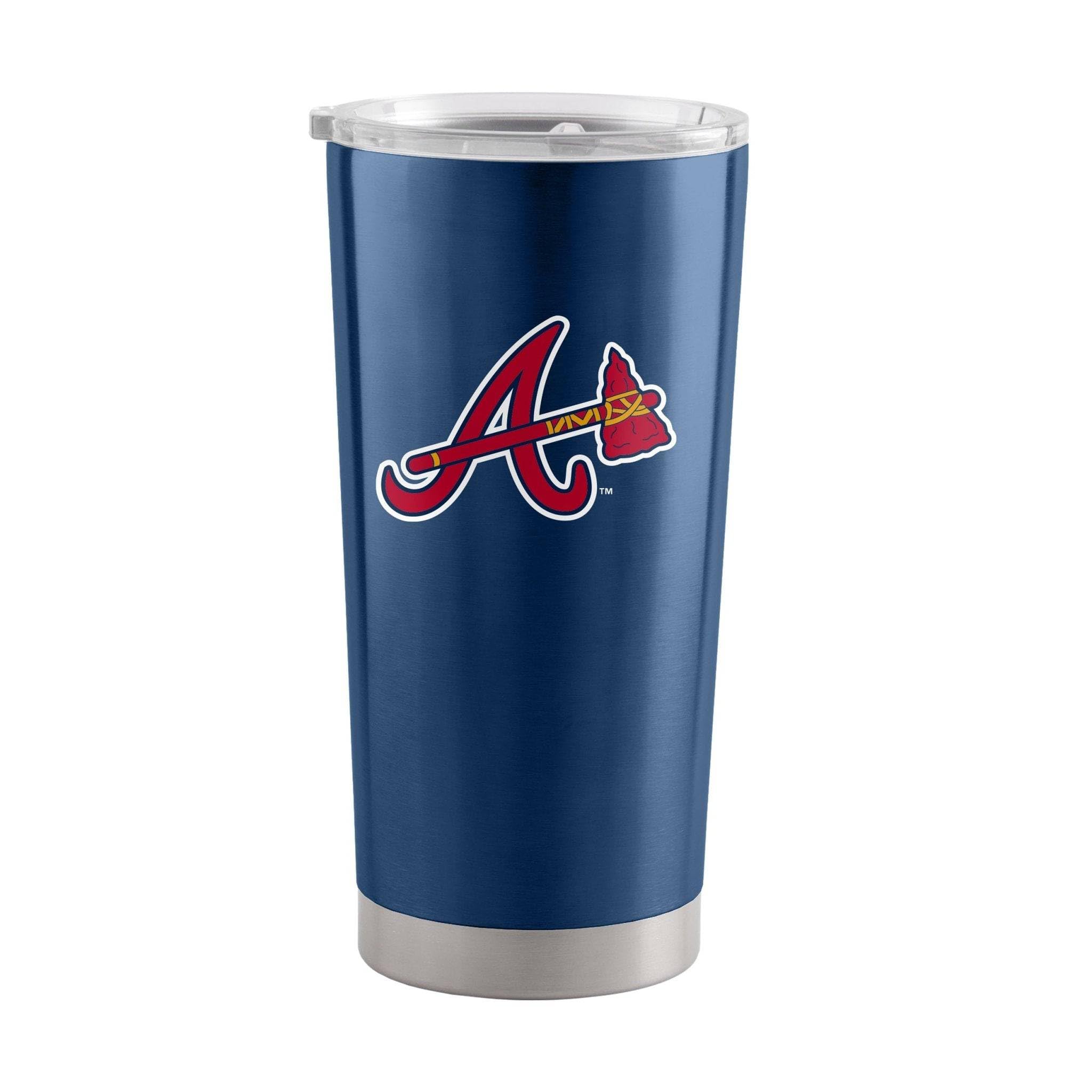 Atlanta Braves 20oz Stainless Steel Tumbler with Lid - Insulated Travel Mug for Hot & Cold Drinks - Perfect for Baseball Games, Office & Outdoor Activities