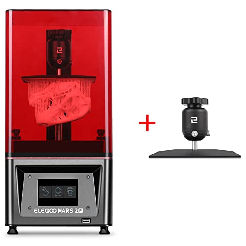ELEGOO Mars 2 Pro Mono MSLA 3D Printer with LCD Screen & Build Plate - High Precision Resin 3D Printing for Miniatures, Jewelry, and Dental Models | Ideal for Hobbyists, Makers, and Professionals