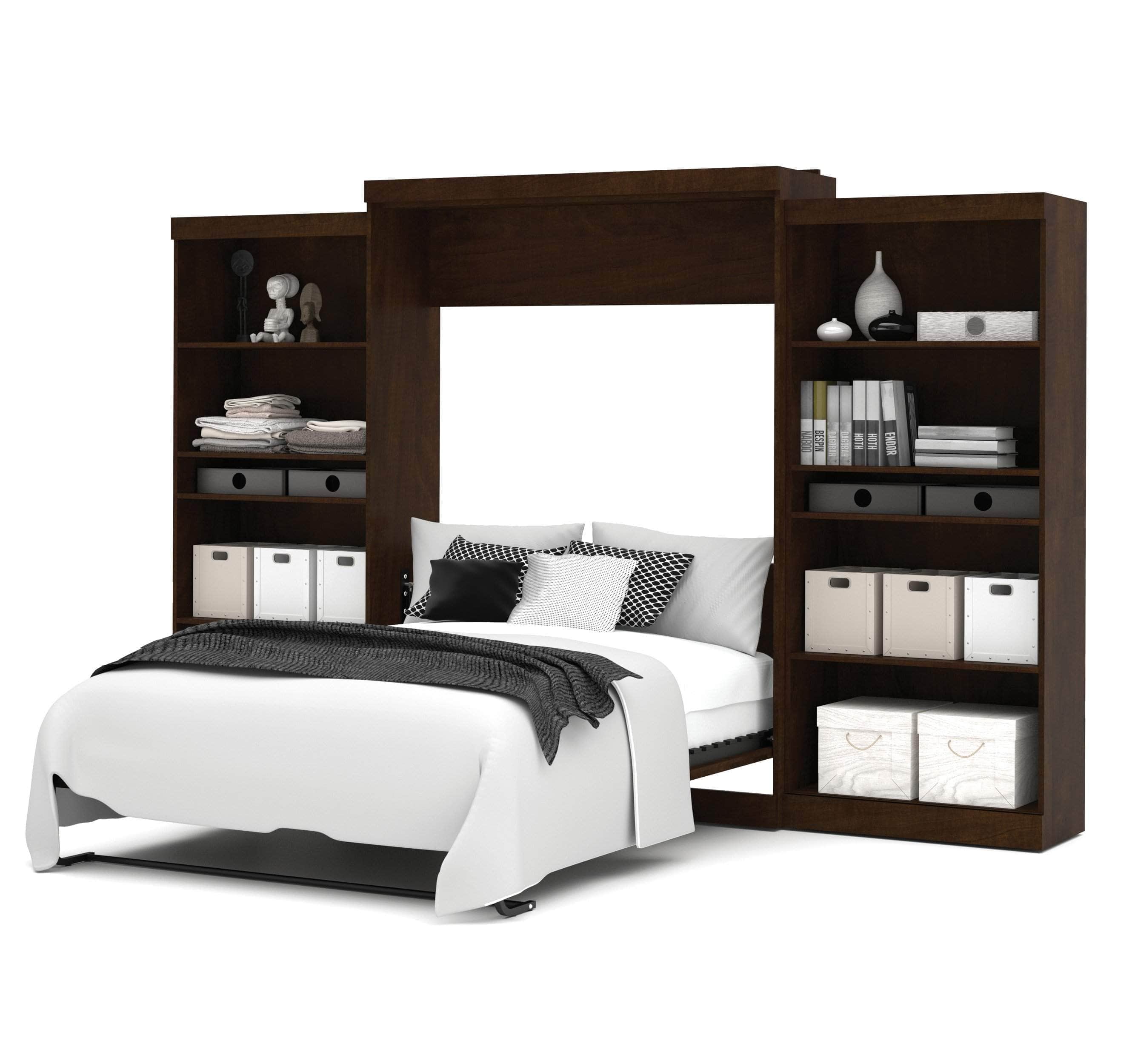 Pur Queen Murphy Wall Bed with 2 Storage Units - 136