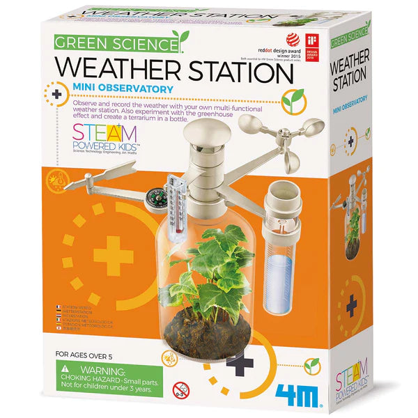 Green Science Weather Station Kit for Kids - STEM Educational Toy, Learn About Climate & Meteorology - Perfect for Home, Classroom & Outdoor Science Experiments