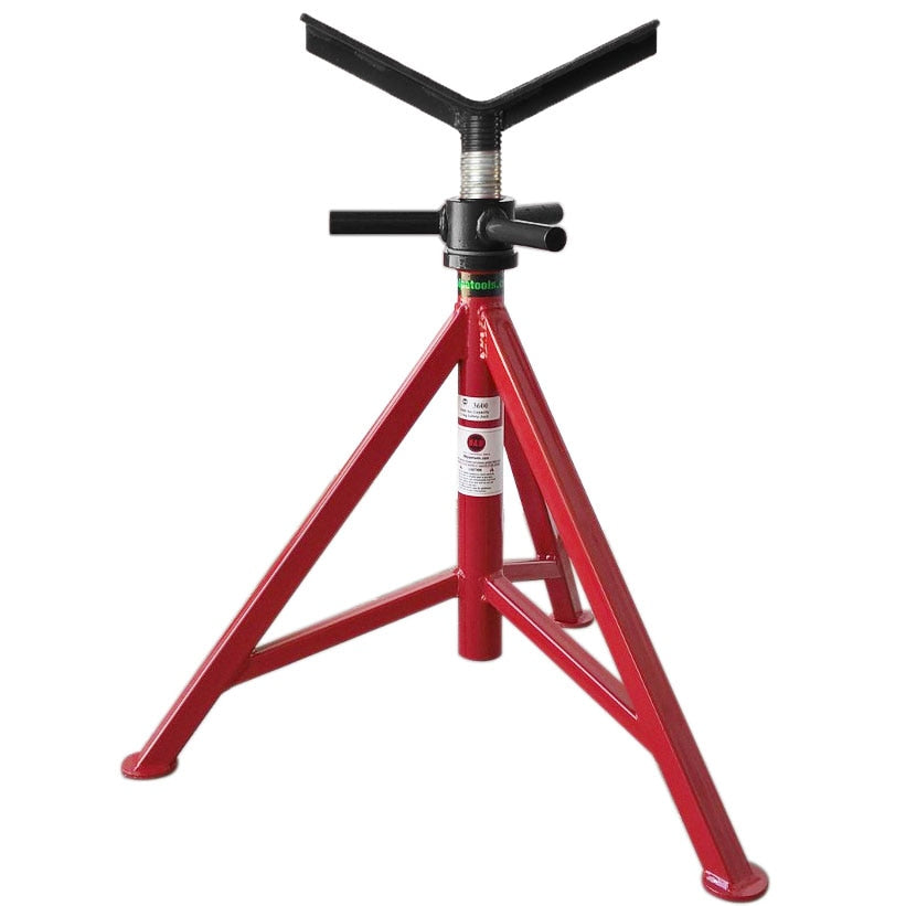 B&B Pipe Tools 3600 Three Leg V Head Mega Jack - 5000 Lbs Capacity Heavy Duty Pipe Support Stand for Construction, Plumbing & Industrial Use
