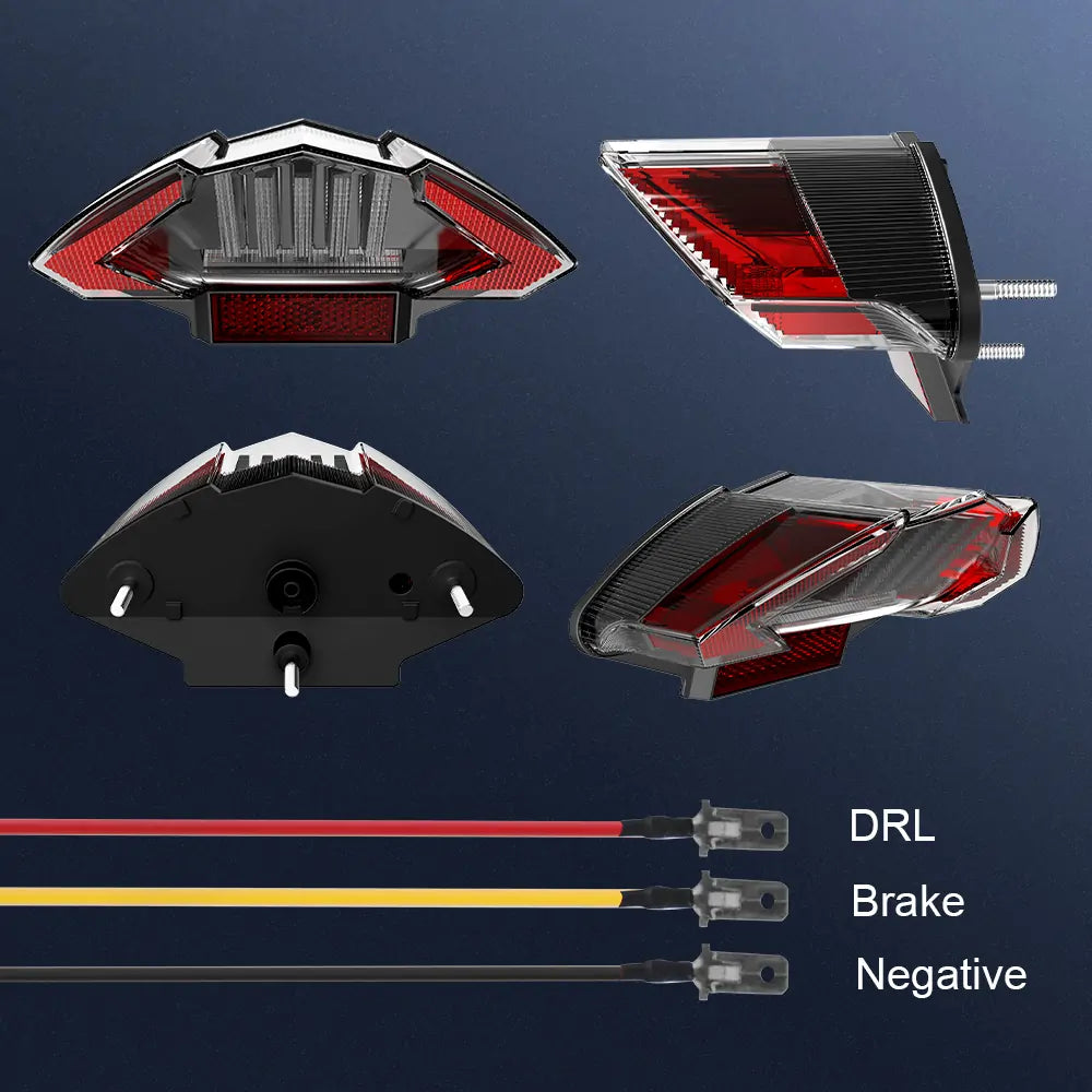 BMW Motorcycle LED Tail Light Kit - Integrated DRL Brake Light with Turn Signals | High Visibility Safety Lighting for Night Riding & Custom Bike Builds
