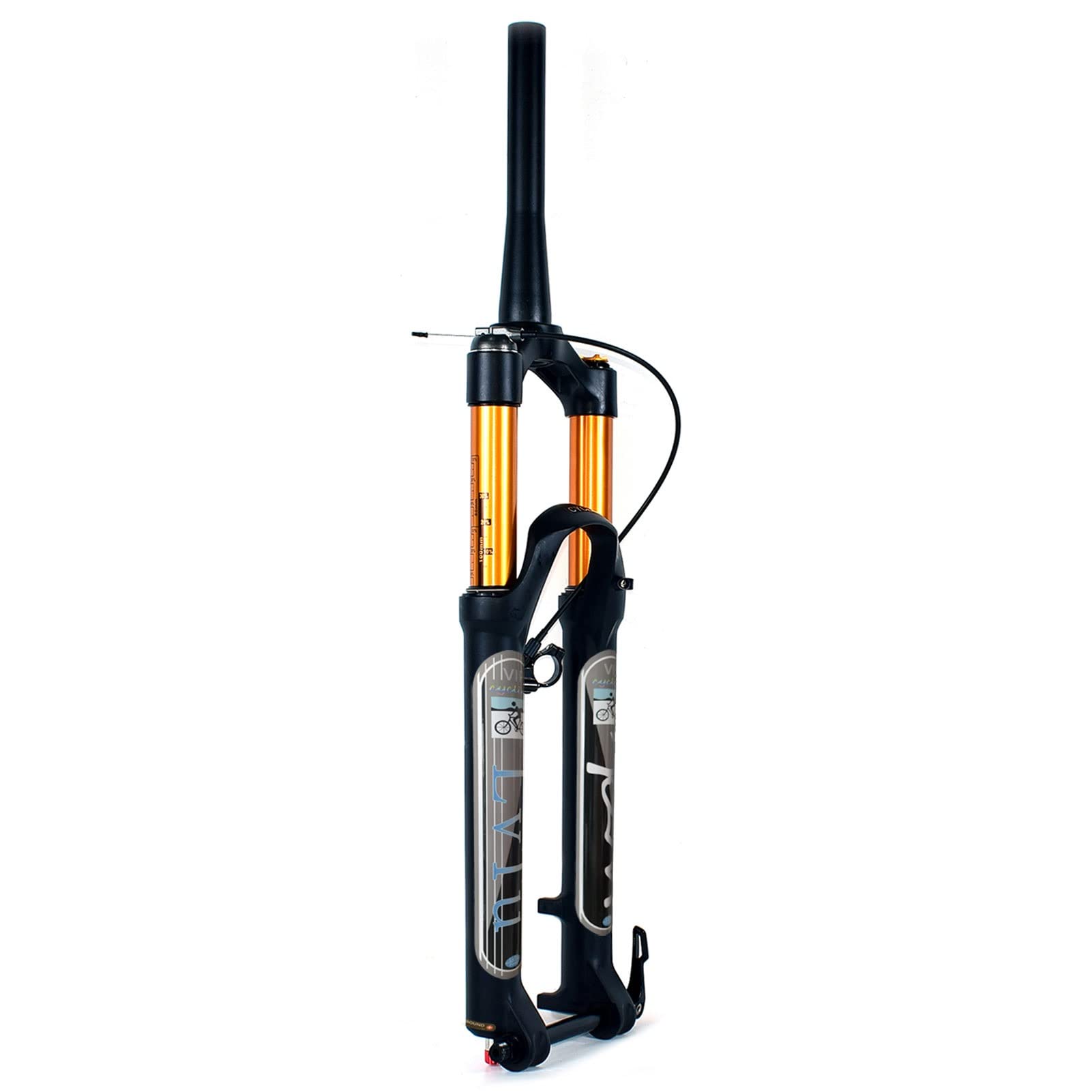 27.5/29 Inch MTB Air Suspension Fork - 15x100mm Thru Axle, 130mm Travel, Rebound Adjustable, Tapered Remote Lock - Perfect for Trail Riding & Mountain Biking Adventures
