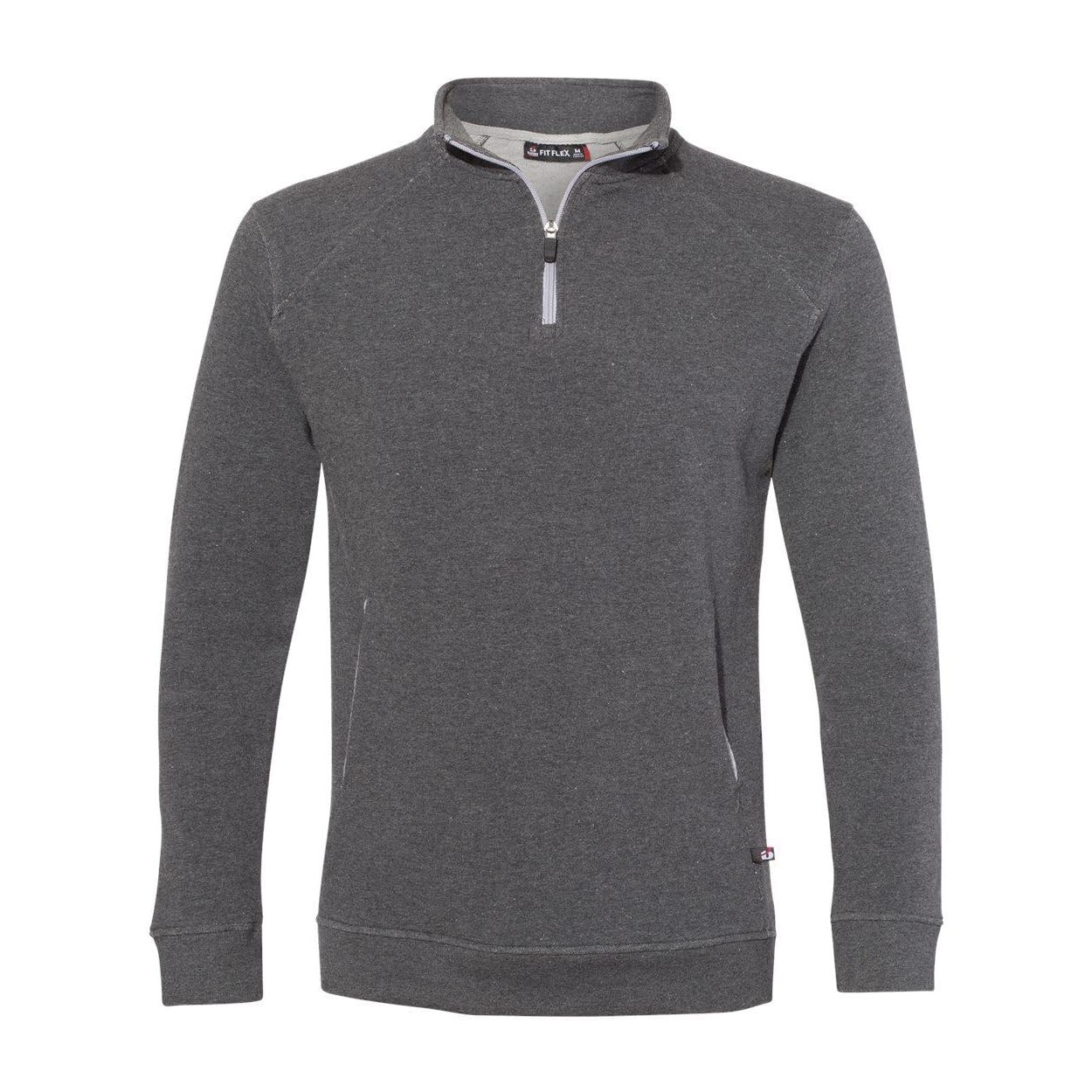 Badger Sports Fusion Hood Carbon Heather/Red Small - Lightweight Athletic Hoodie for Running, Gym & Outdoor Activities