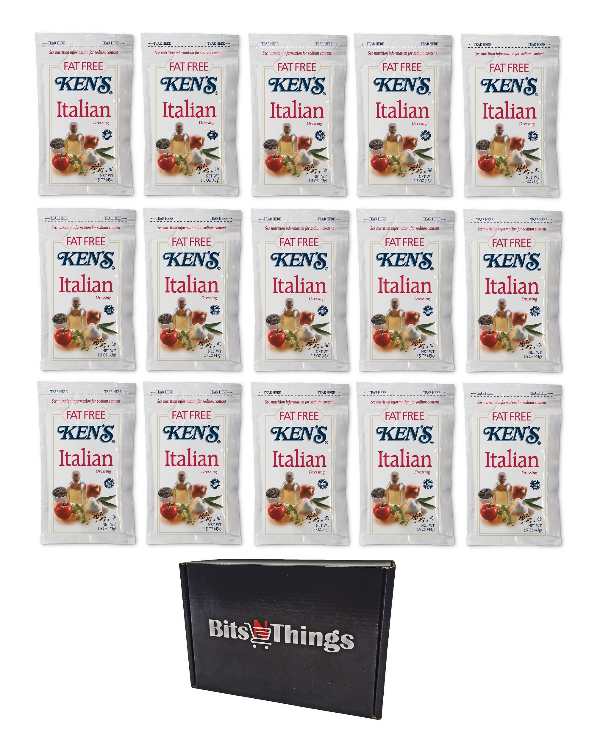 Fat Free Italian Salad Dressing Packets - 1.5 oz (15 Count) | Low Calorie, Healthy Vinaigrette for Salads, Sandwiches & Meal Prep | Perfect for Restaurants, Catering & Home Use